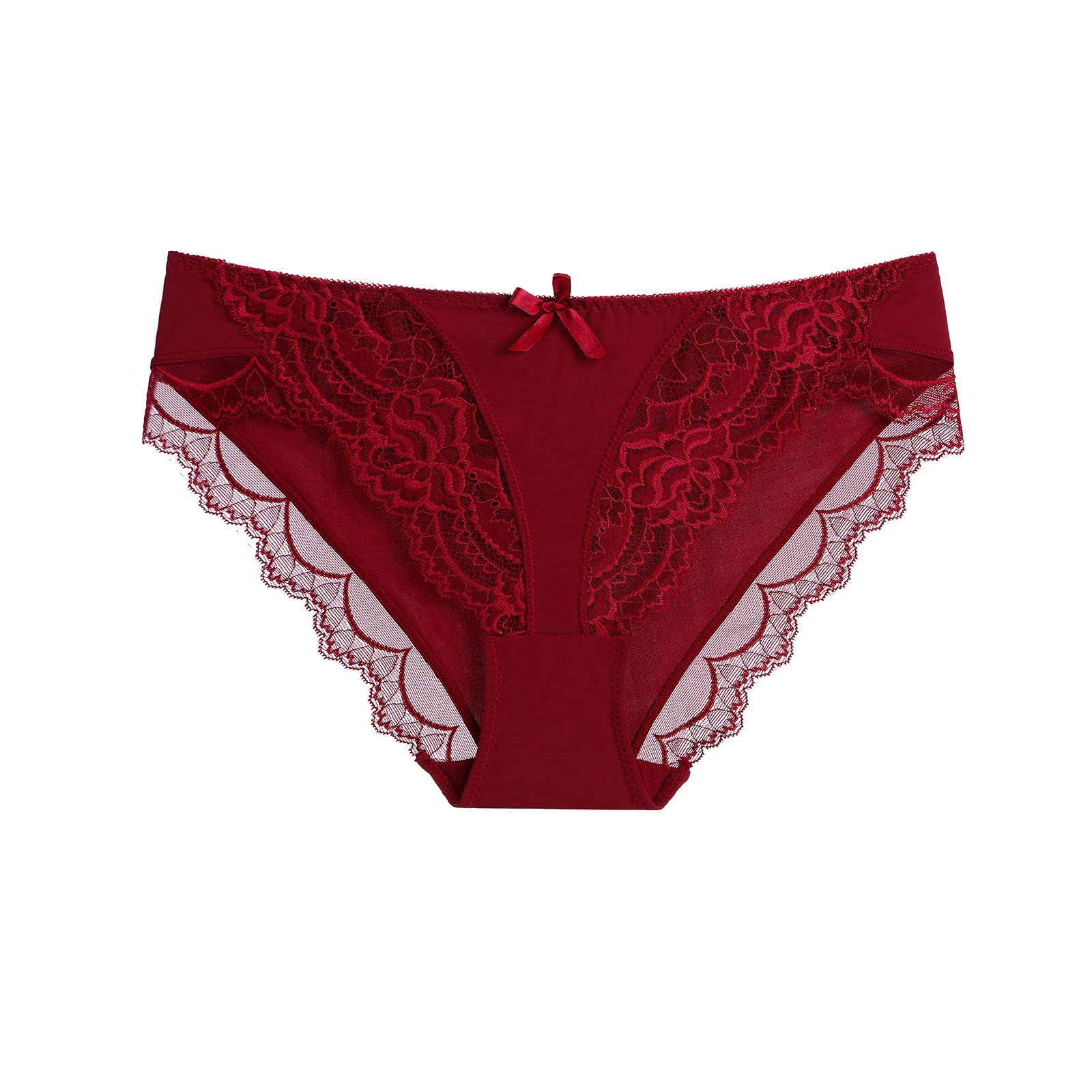 Sexy Women's Cheeky Bikini Panties - Lace Trim Stretch Low Rise G-String Thong Underwear with High Cut for Comfort & Style | Perfect for Date Night, Lingerie Gift, and Sensual Occasions