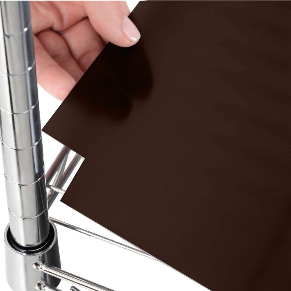 Gorilla Grip Heavy Duty Wire Shelf Liners - Waterproof Non-Slip Cabinet Shelf Liners for Kitchen Pantry, Closet & Garage Storage - 14 x 14 Inch Brown Shelf Protector Mats (Value Pack) - Perfect for Organizing Food, Tools & Household Items