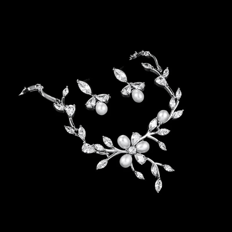 Elegant Crystal Necklace & Earring Jewelry Set for Women - A9777 | Perfect for Weddings, Parties & Special Occasions