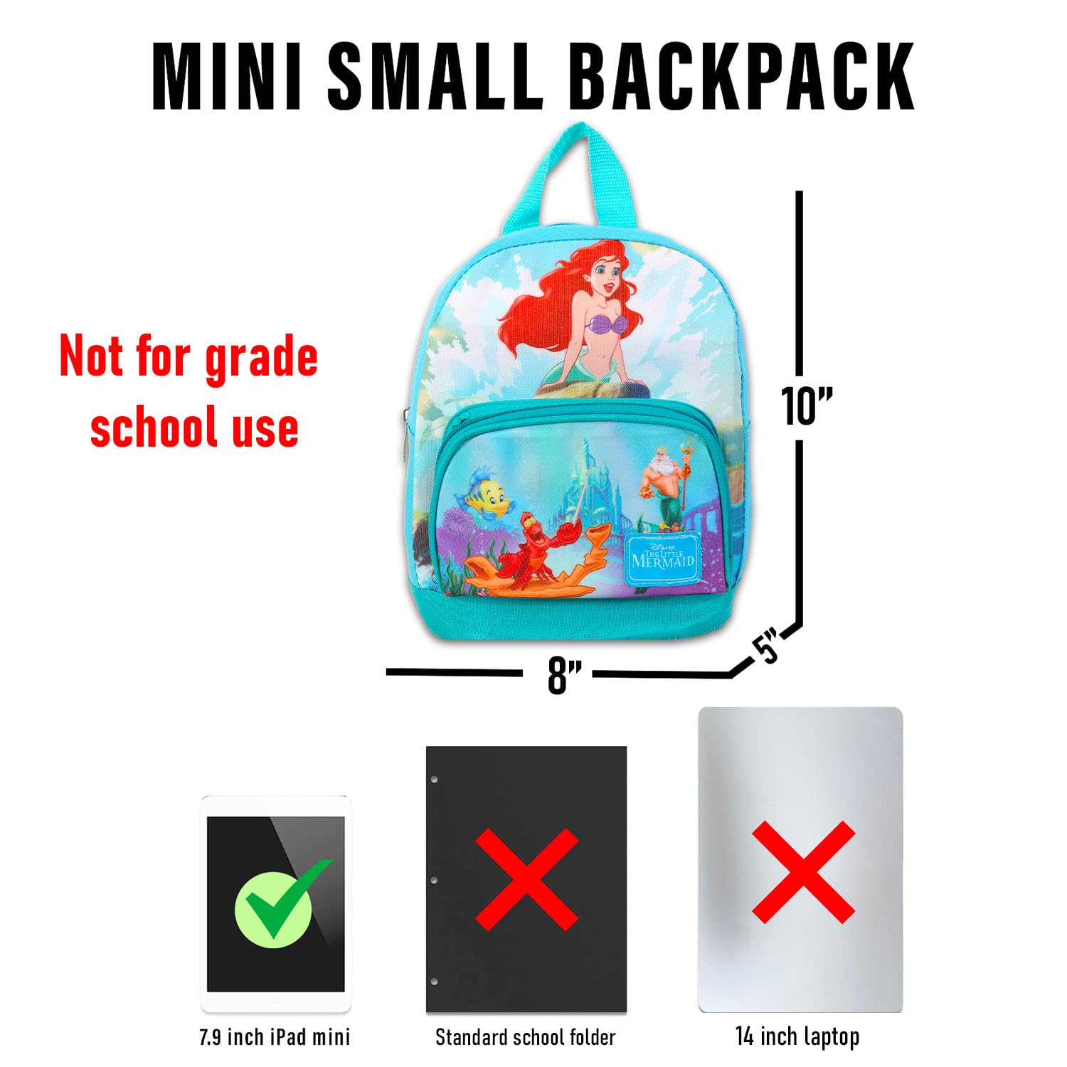 The Little Mermaid Mini Backpack for Women - 10