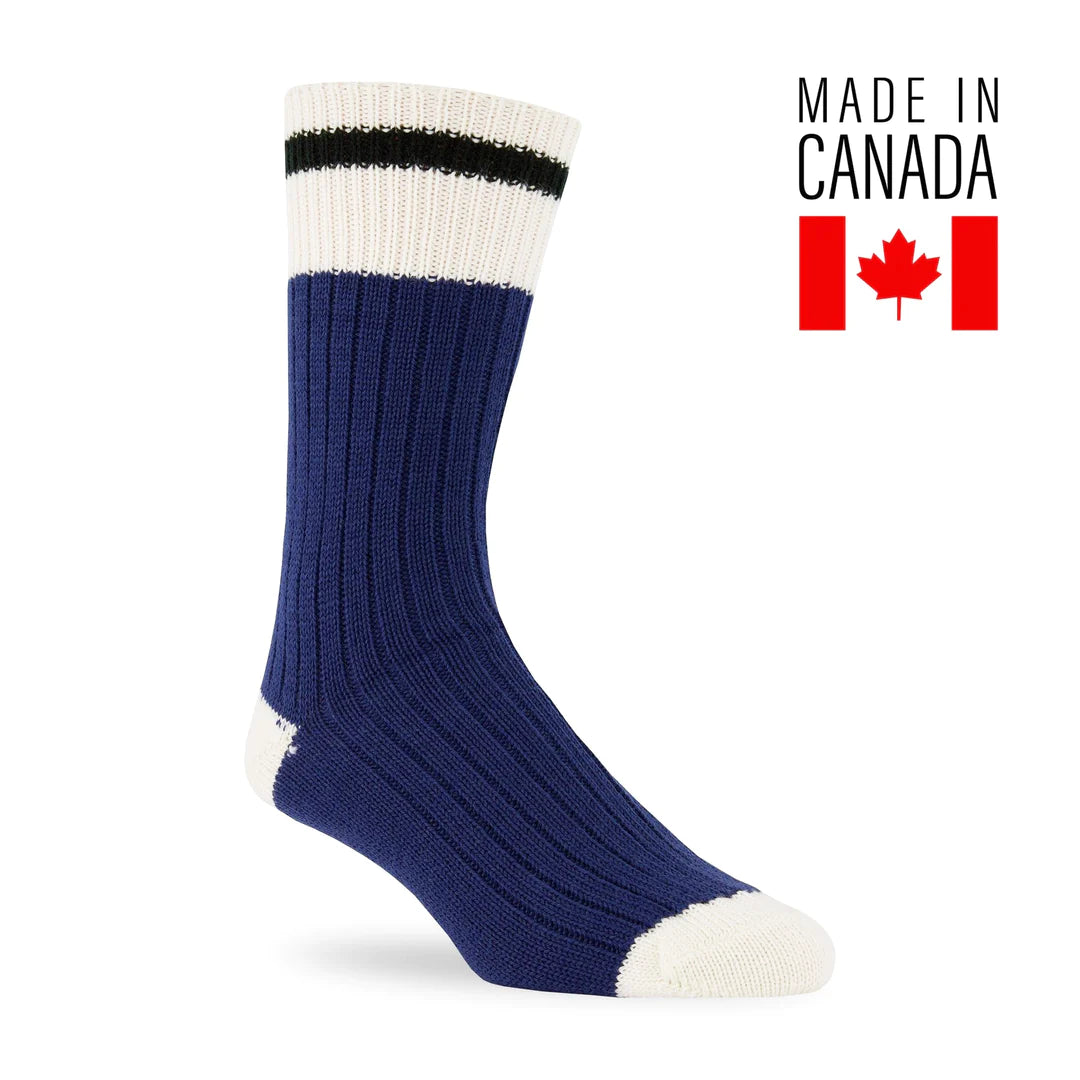 J.B. Field's Casual Colorful Wool Cabin Socks 8407 - Warm & Cozy Winter Hiking Socks for Men & Women