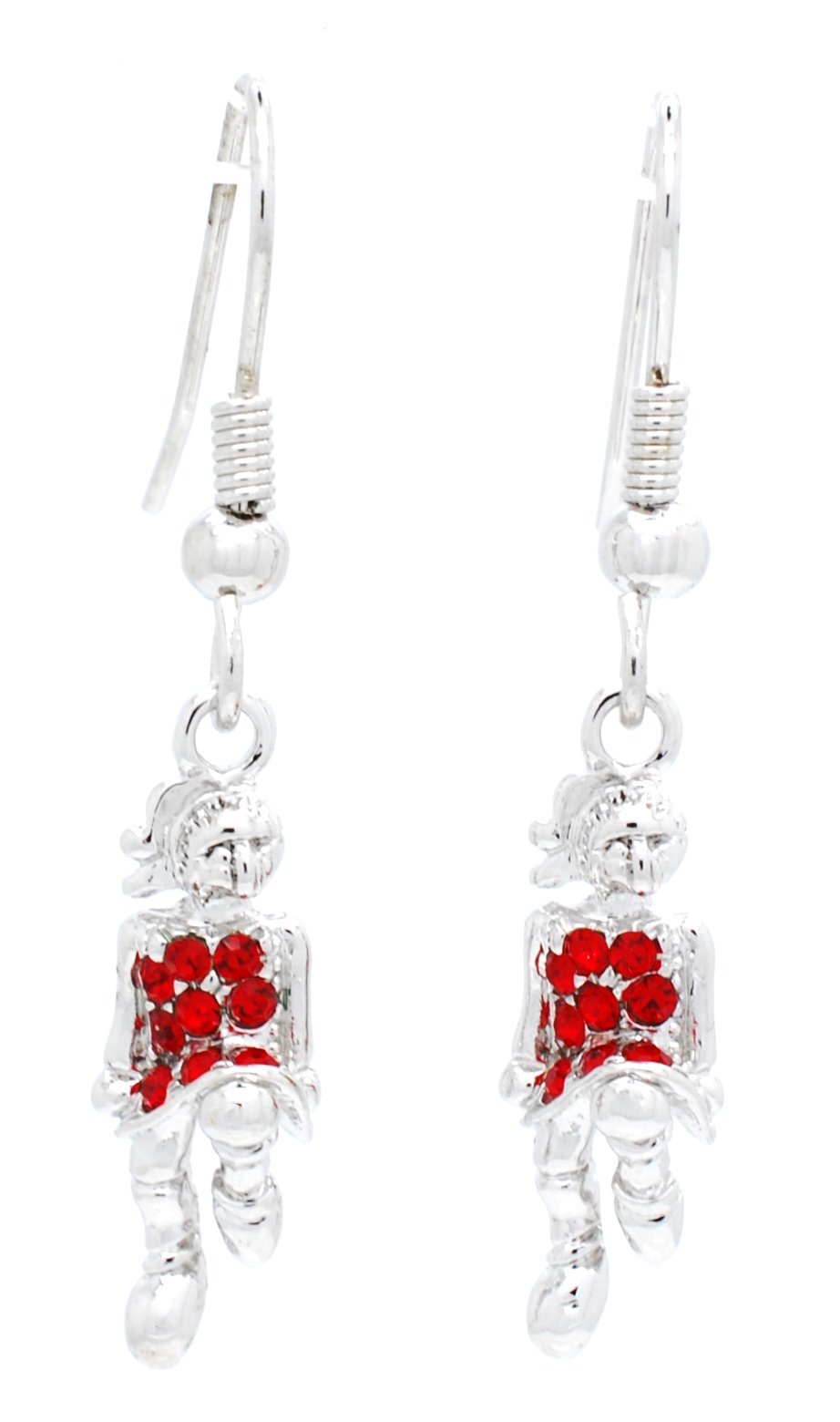 Violet Victoria & Fan Star Irish Dancer Dangle Earrings with Crystals - Elegant Crystal Drop Earrings for Irish Dance Performances & Special Occasions