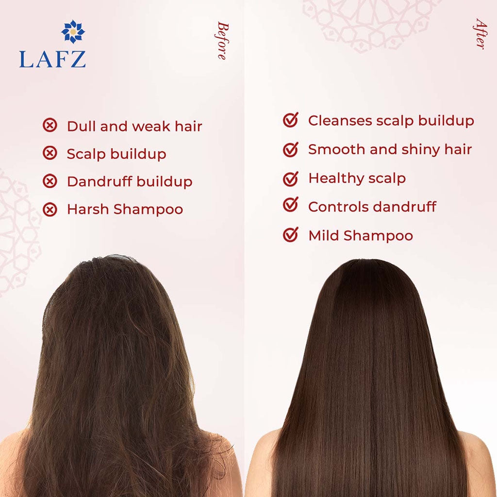 Lafz Hair Shampoo 200ml with Apple Cider Vinegar & Argan Oil - Sulfate Free & Nourishing for Dry, Damaged Hair - Perfect for Daily Use & Scalp Care