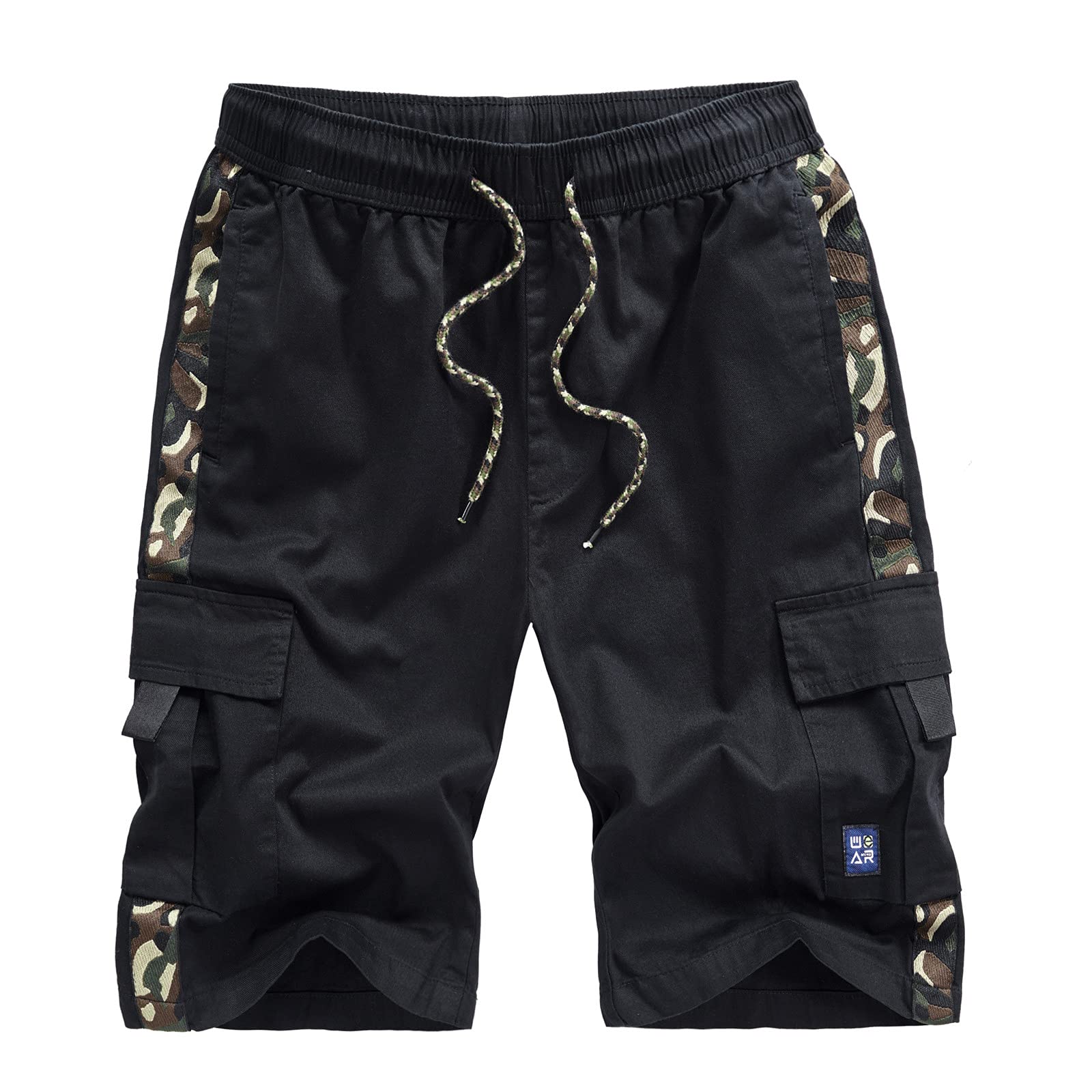 Ymosrh Men's Khaki Cargo Shorts - Summer Casual Quick-Dry Loose Fit Beach Shorts with Pockets | Perfect for Outdoor Activities, Travel & Vacation Wear
