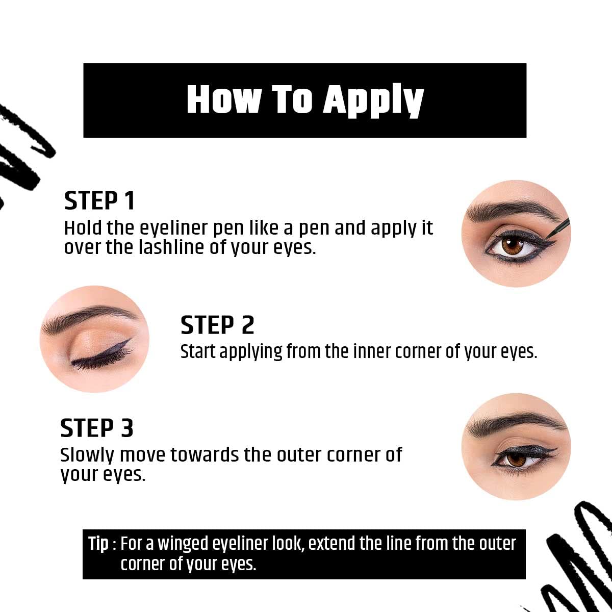 INSIGHT Cosmetics Liner Express Matte Pencil Eye Pen - 1.5G Black Waterproof Eyeliner for Smudge-Proof Long-Lasting Makeup | Perfect for Daily Wear, Party & Special Occasions