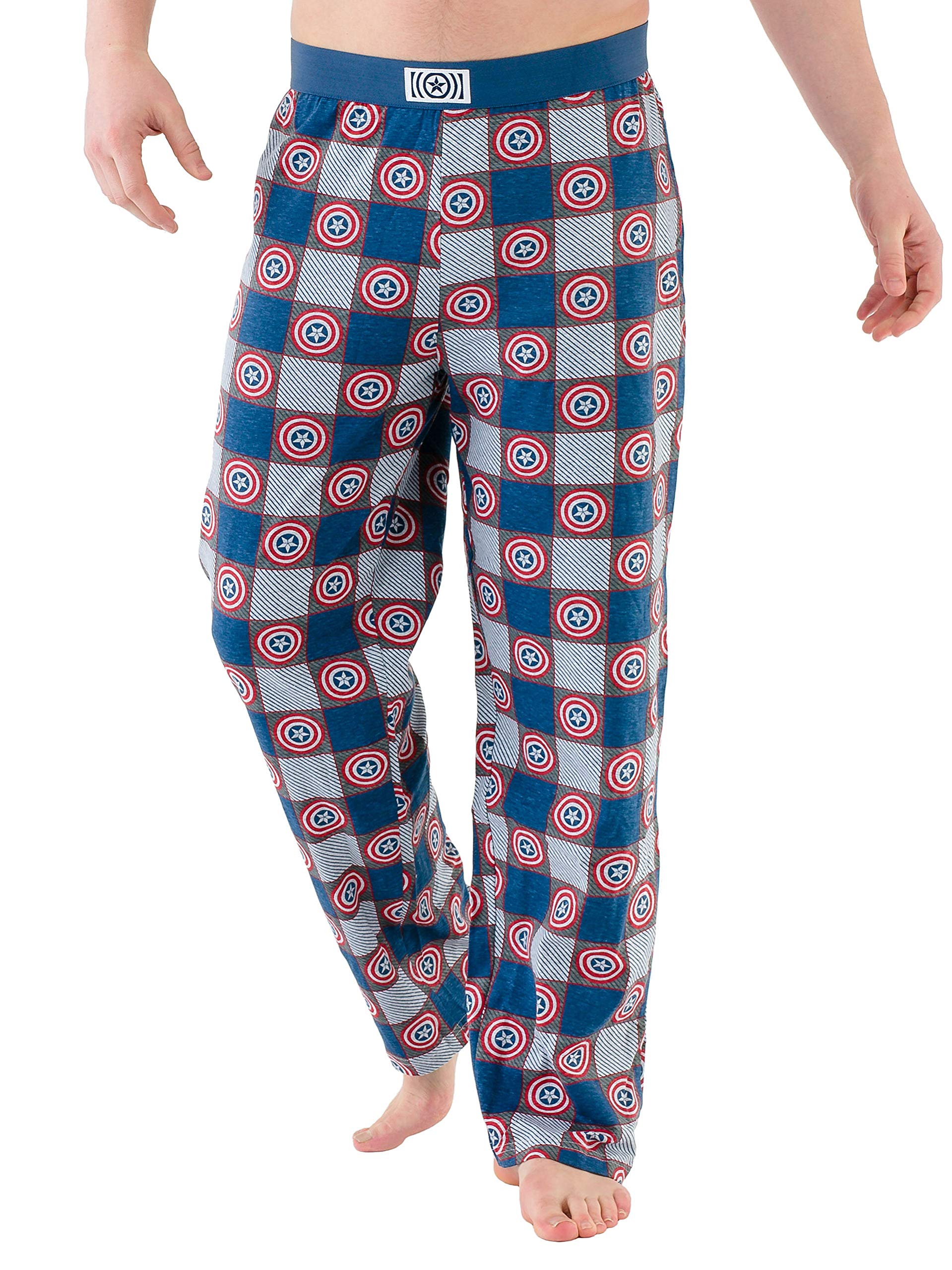 **Marvel Avengers Captain America Men's Lounge Pants - Superhero Themed Sleepwear & Casual Pajama Bottoms for Fans - Perfect for Movie Nights, Cosplay & Relaxing at Home**