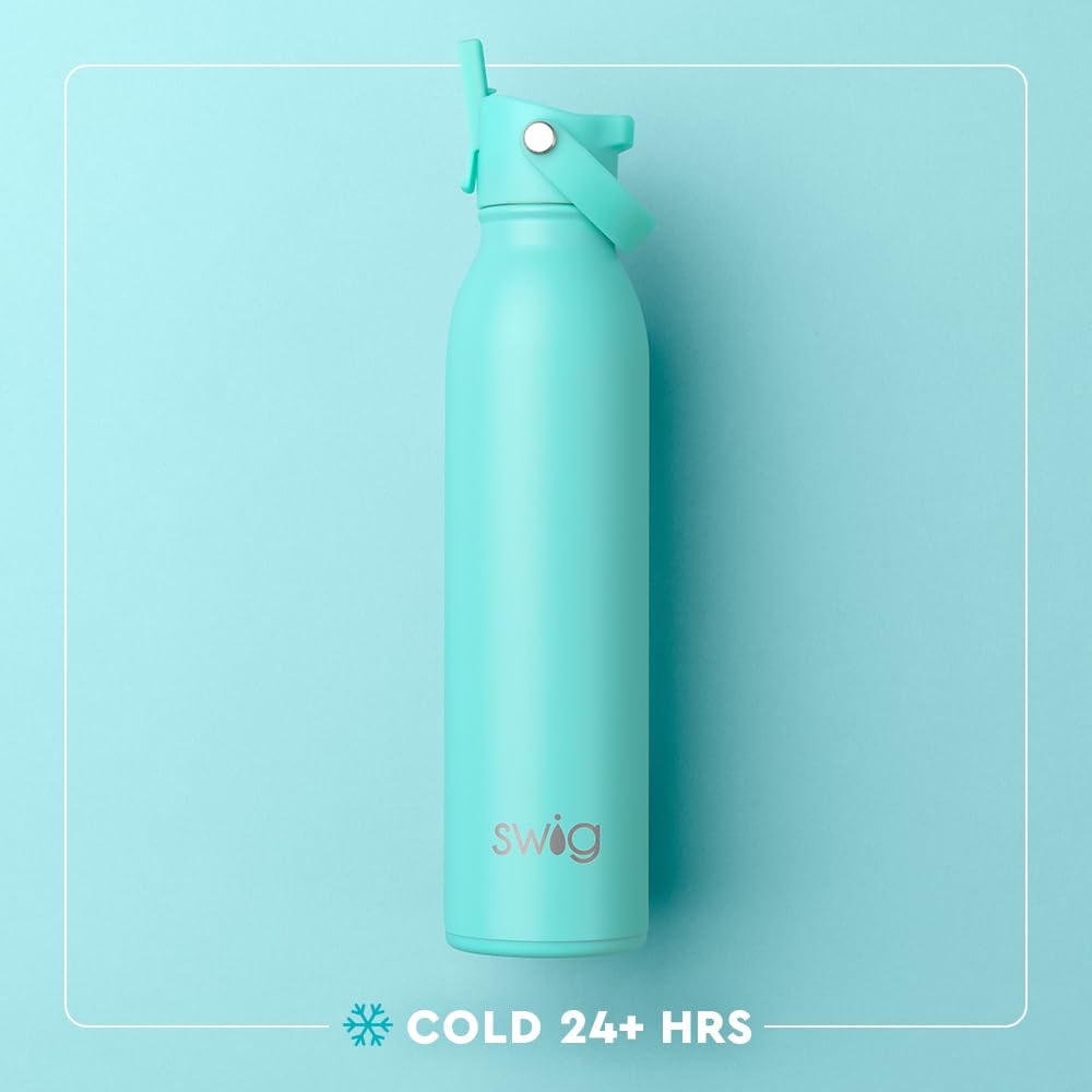20oz Insulated Stainless Steel Water Bottle with Straw & Lid - Travel & Gym Use