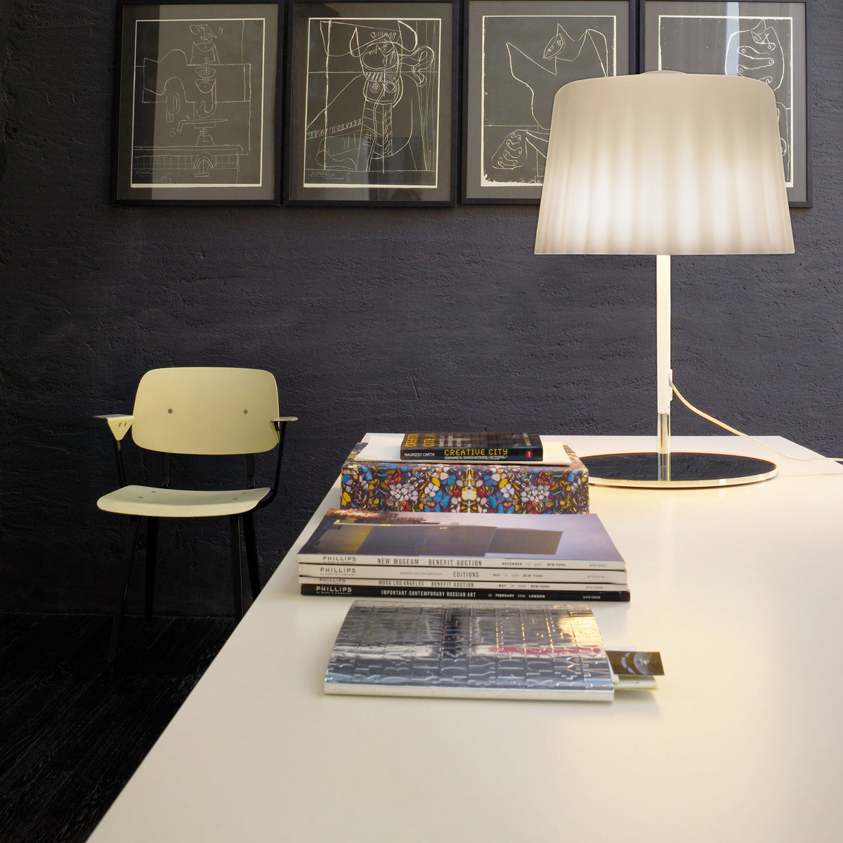 Modern CLOTH Table Lamp - Soft Fabric Shade, Bedside & Living Room Lighting, Warm White LED Bulb Included for Cozy Ambience