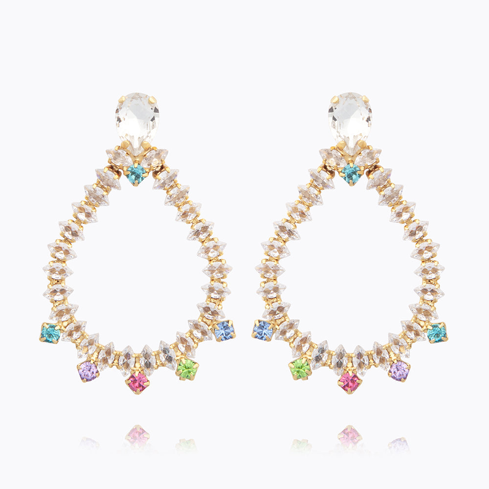 Lily Earrings Rainbow Combo - Elegant Floral Dangle Earrings for Women | Perfect for Weddings, Parties & Everyday Wear