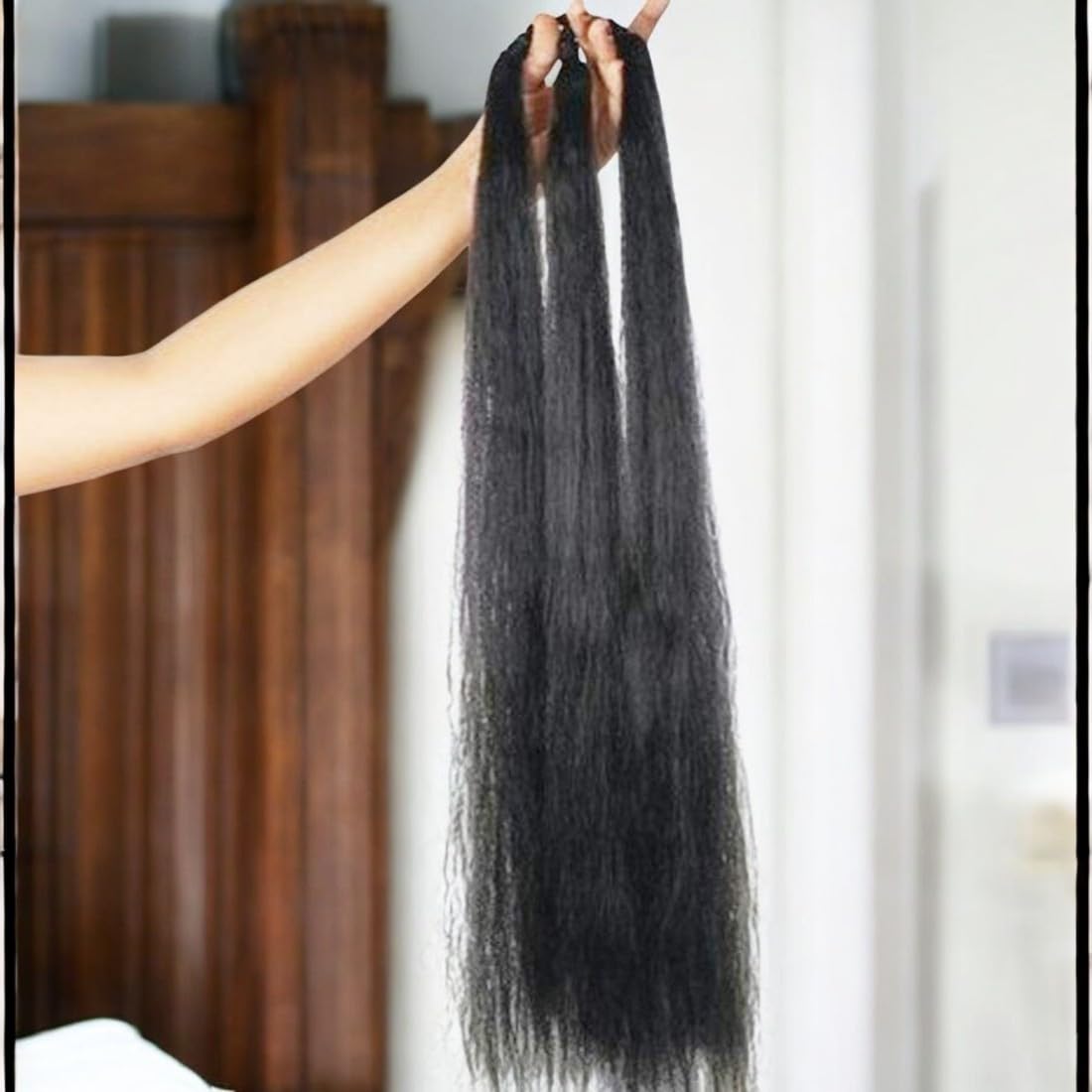 Stylish GadinFashion Hair Parandi Extensions - Long Artificial Hair Choti for Braiding | Fake Hair Wig for Festivals & Special Occasions | Perfect for Weddings, Parties & Cultural Events (Black, Pack-03)