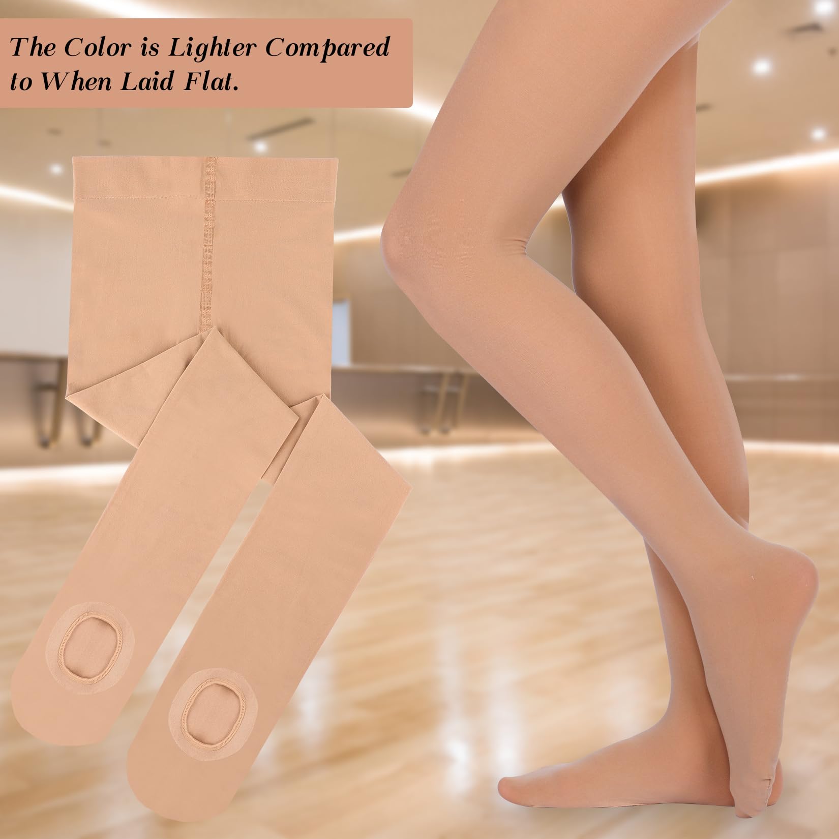 HiDance Women's Ballet Tights - Ultra Soft Convertible Footed Dance Tights for Ballet, Jazz & Contemporary - Perfect for Dance Class, Performance & Practice