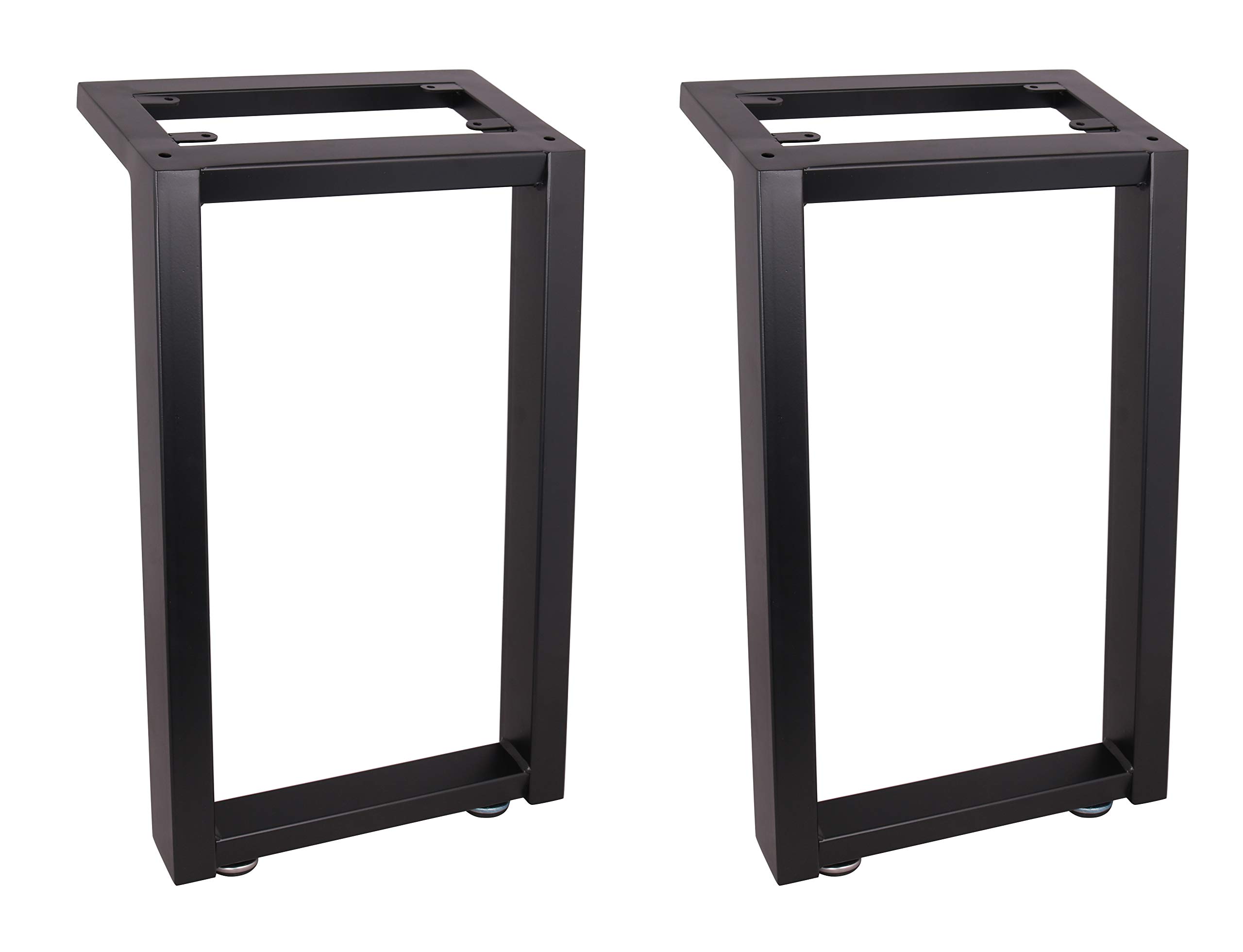 2-Pack Black Steel Dining Table Bench Legs - Heavy Duty Industrial Style for Office, Computer Desk & Kitchen Tables - Perfect for Modern & Rustic Home Decor