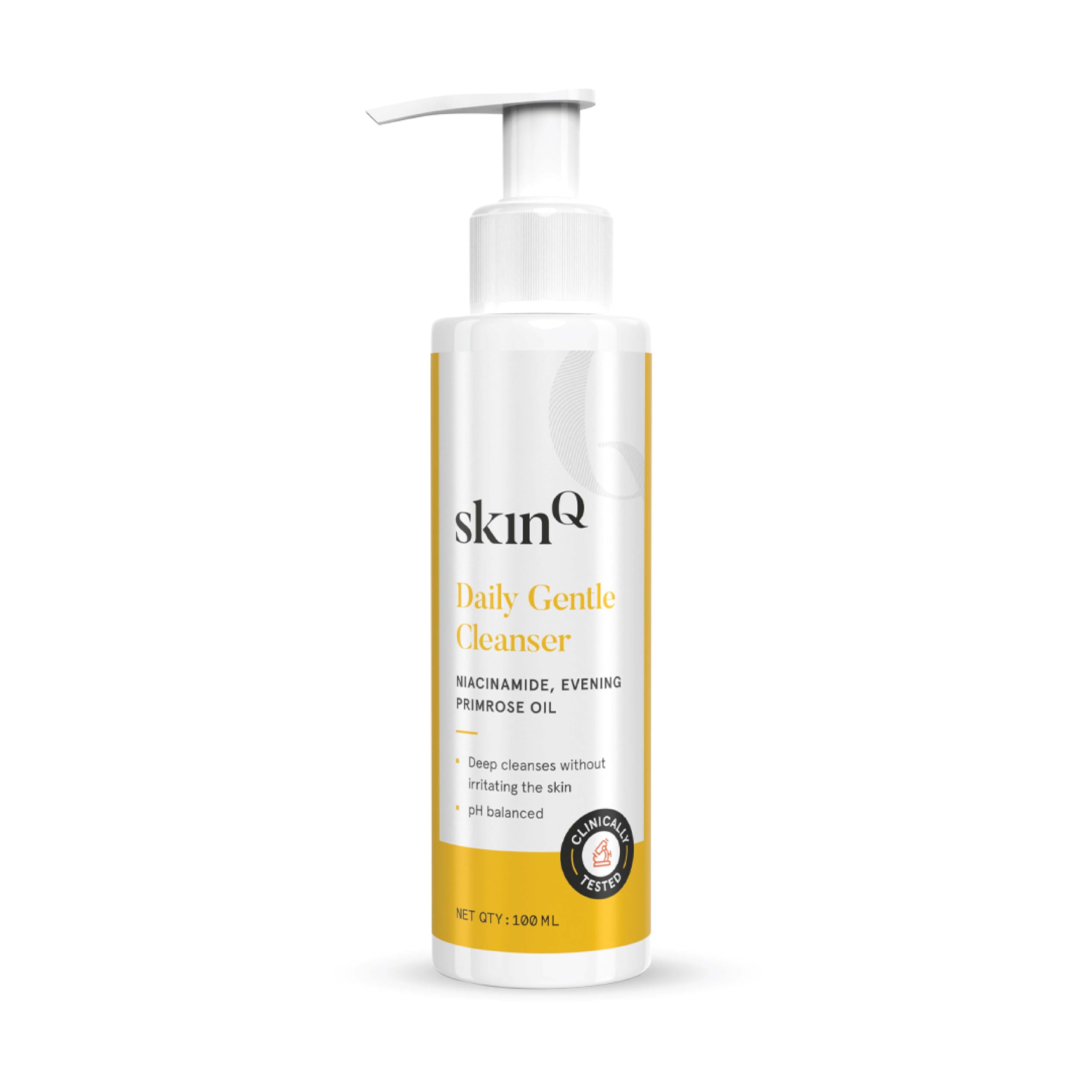 SkinQ Daily Gentle Cleanser with Niacinamide & Glycerin - Hydrating Face Wash for All Skin Types (100ml) | Improves Skin Texture, Exfoliates & Deep Cleans | Oil Control for Men & Women | Perfect for Morning & Night Skincare Routine