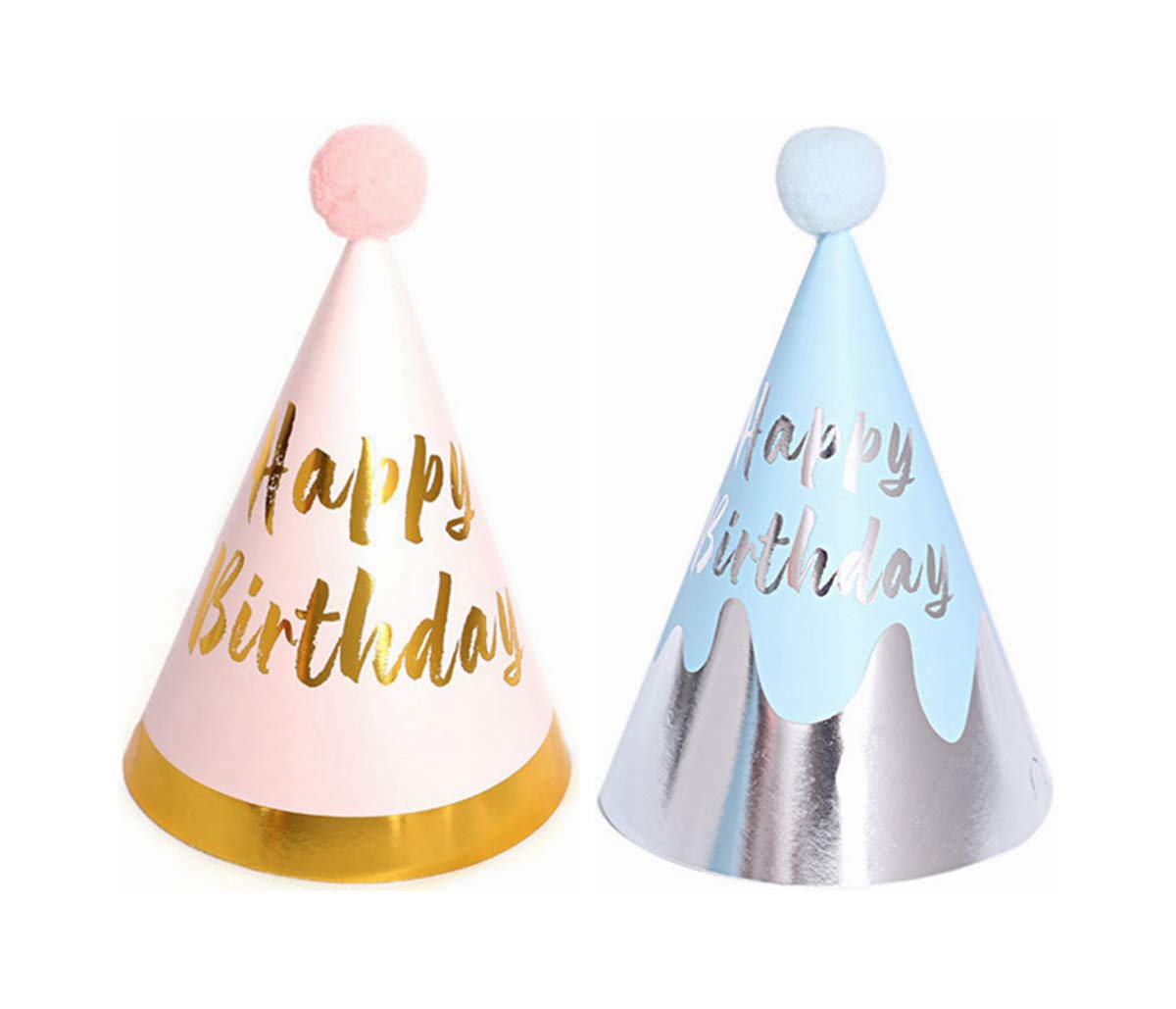 5PCS Happy Birthday Party Hats - Cute Unisex Hats for Kids & Adults - Colorful Fancy Dress Party Supplies for Birthday Celebrations & Festive Occasions