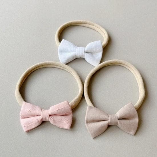 Adorable Baby Headband Bow Set - Soft & Stretchy Hair Accessories for Girls (Horizon Collection) | Perfect for Newborn, Infant, Toddler Photos & Special Occasions