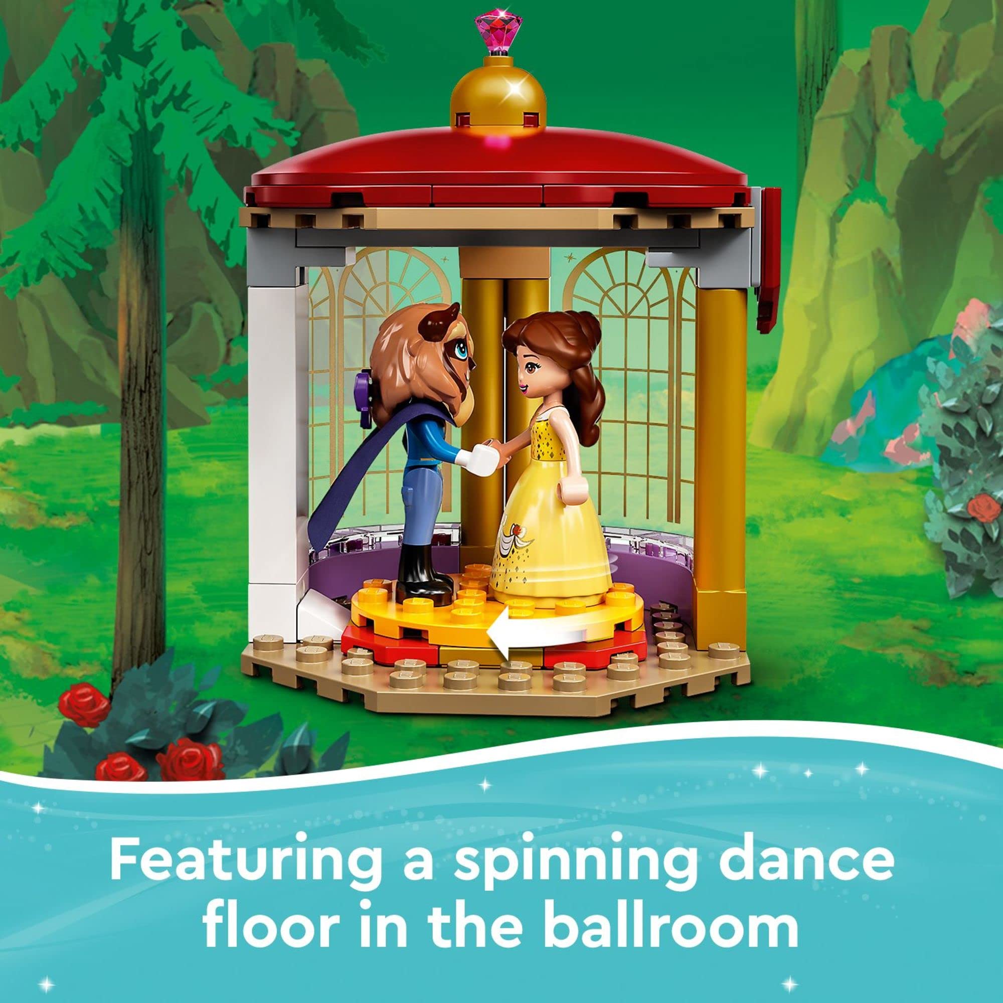 LEGO Disney Belle and The Beast’s Castle 43196 Building Set | Beauty and The Beast Movie Inspired Toy with Horse, Princess & Prince Mini Dolls | Perfect for Kids' Playtime, Disney Collectors & Creative Gift Ideas
