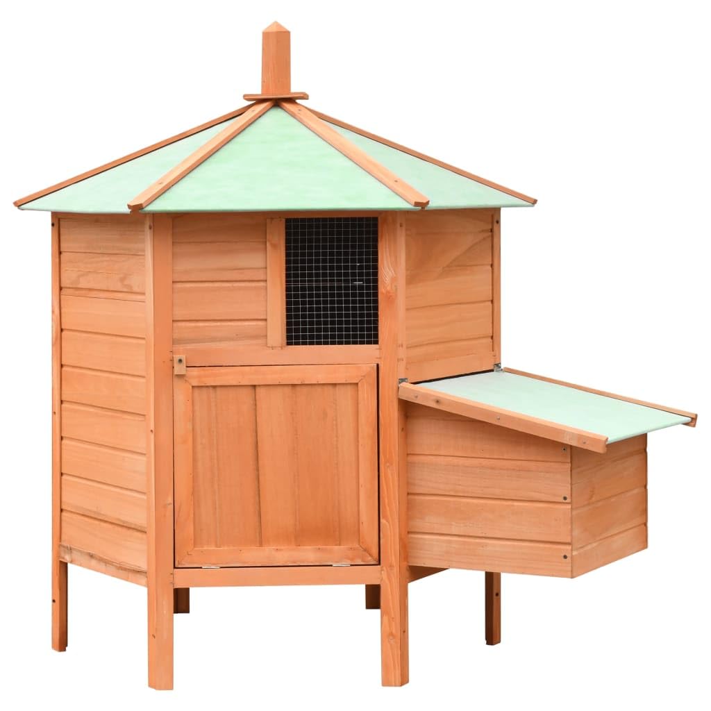 Premium VidaXL Solid Pine & Fir Wood Chicken Coop - Large 49.6