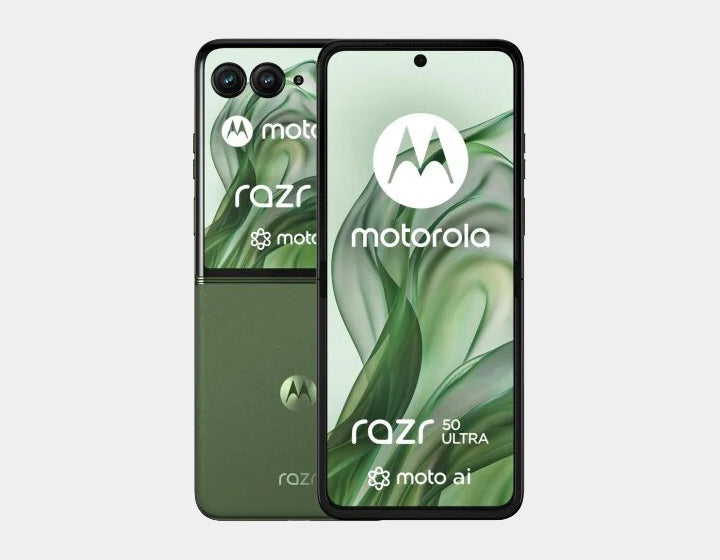 Motorola Razr 50 Ultra Unlocked Smartphone - 512GB ROM, 12GB RAM, Single SIM + eSIM, GSM Compatible, Stylish Green | Perfect for Business Professionals & Travelers