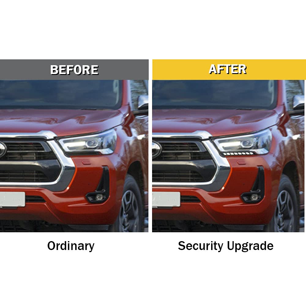 2020-2021 Toyota Hilux Revo Rocco LED Daytime Running Lights with Dynamic Yellow Turn Signal - DRL Light Bar & Wiring Harness Replacement Kit | Off-Road & Night Driving Safety Upgrade