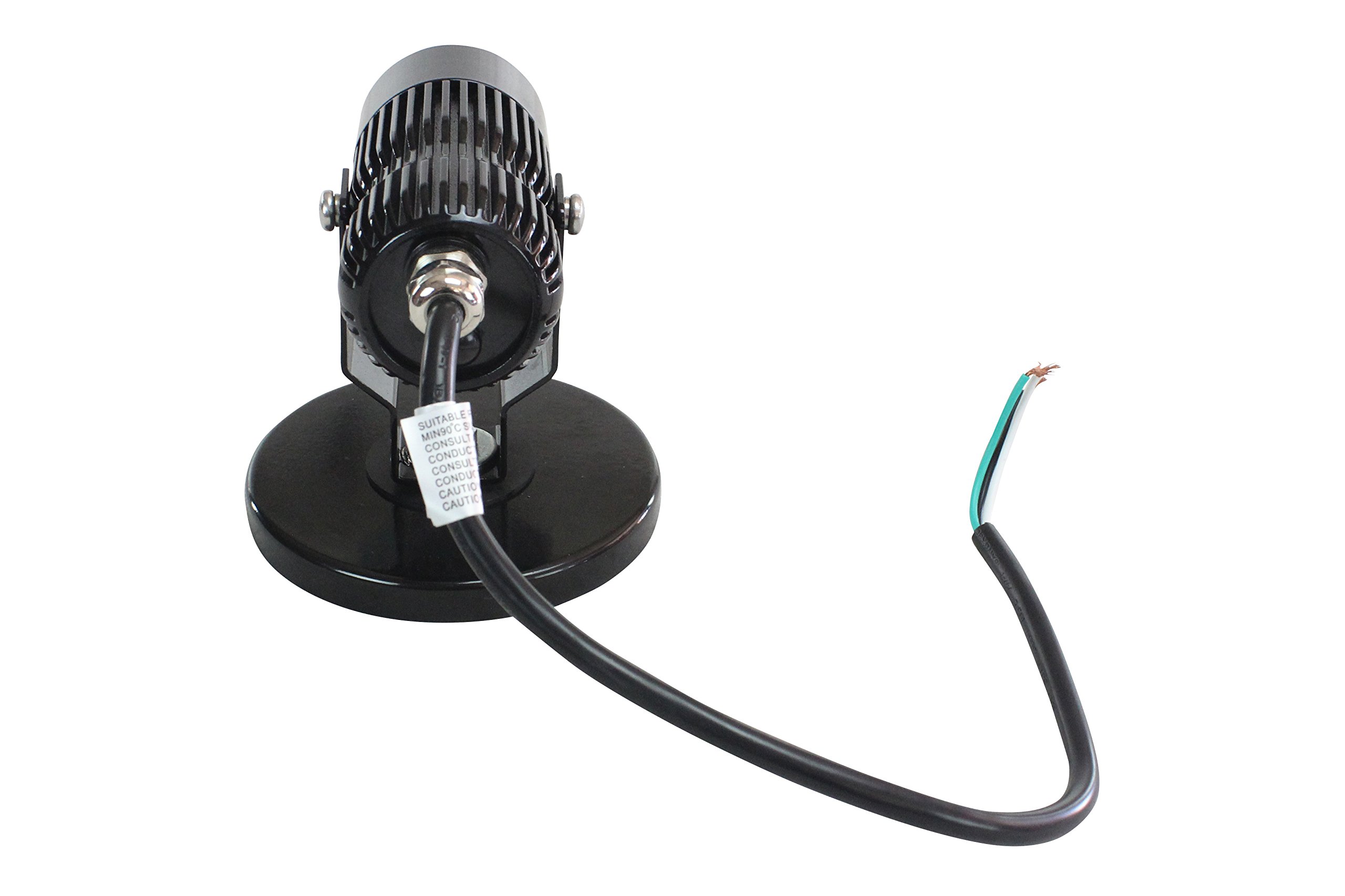18W LED Spotlight with Magnetic Base - Adjustable Tilting Light Head - IP65 Waterproof - 25ft Cord with Plug (-60° Flood, 5-15 Straight) - Perfect for Garage, Workshop, Construction and Emergency Lighting