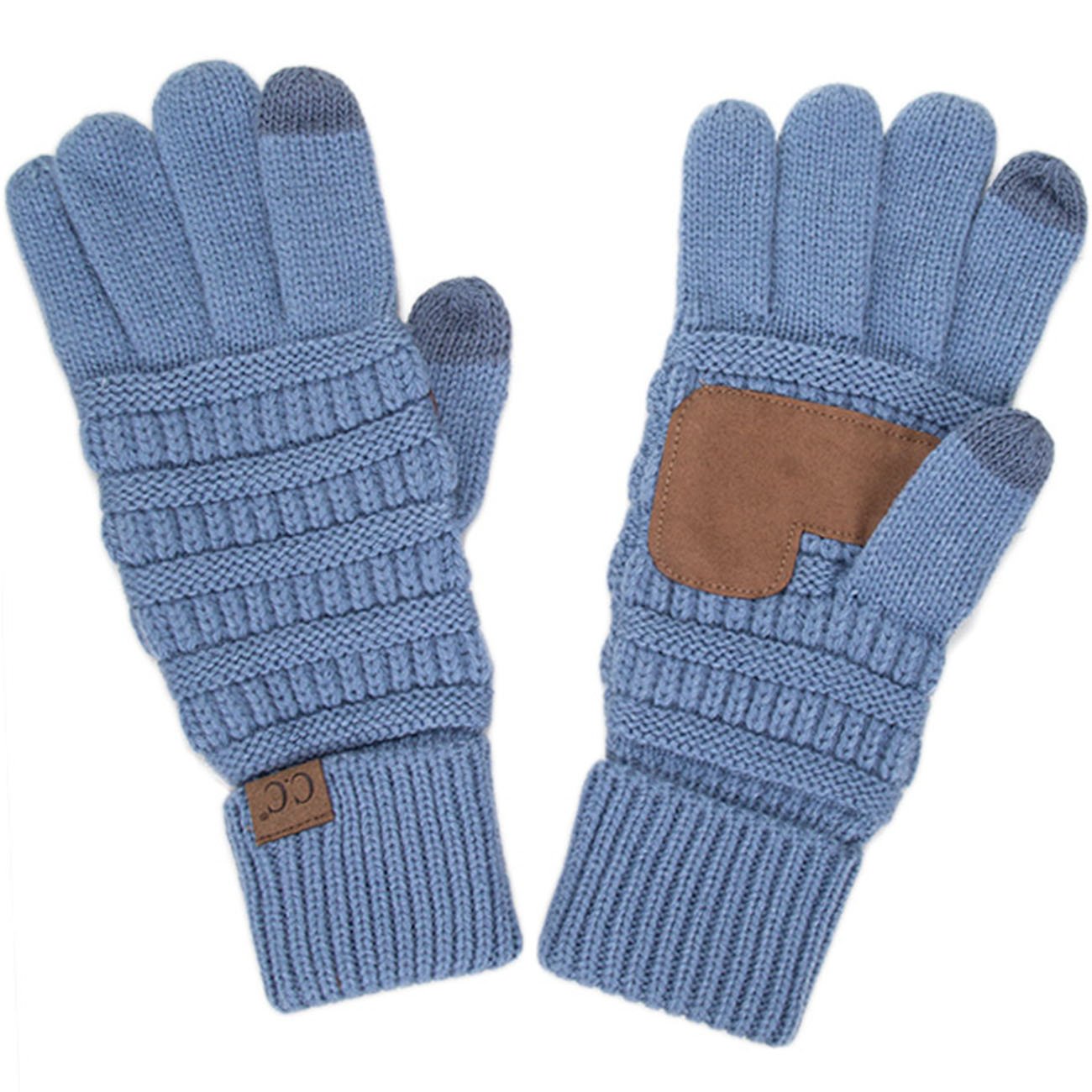 ScarvesMe Touch Screen Smart Soft Warm Knitted Solid Color Gloves - Winter Fashion Accessories for Women & Men - Perfect for Cold Weather, Outdoor Activities & Phone Use