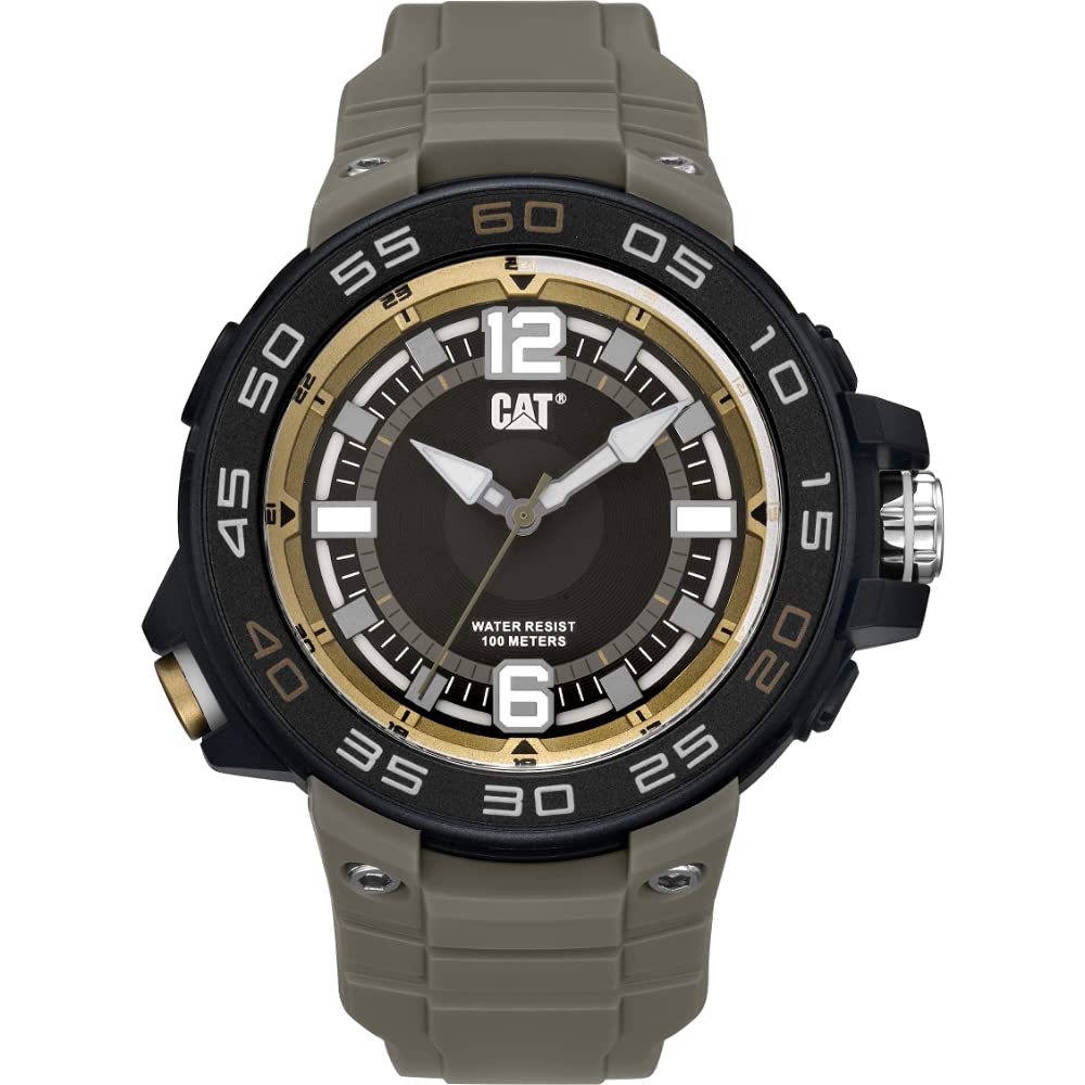 Men's Cat Tessellate Gray Watch - 45mm Stainless Steel Case, Gray Leather Strap & Dial | Perfect for Business, Casual Wear & Formal Occasions