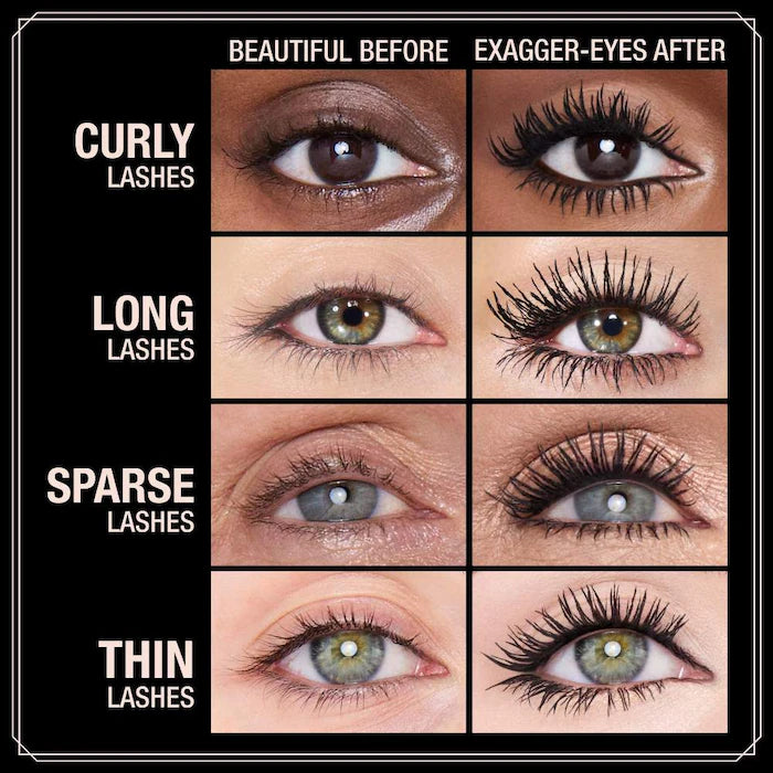 Charlotte Tilbury Exaggereyes Volumizing Mascara - Lengthening & Lifting for Dramatic Lashes | Perfect for Day to Night Makeup Looks