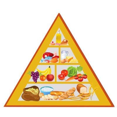 Carframes18 Food Pyramid Vinyl Sticker - Durable Bumper Decal for Cars, Laptops & Water Bottles - Perfect for Nutrition Enthusiasts & Health Education