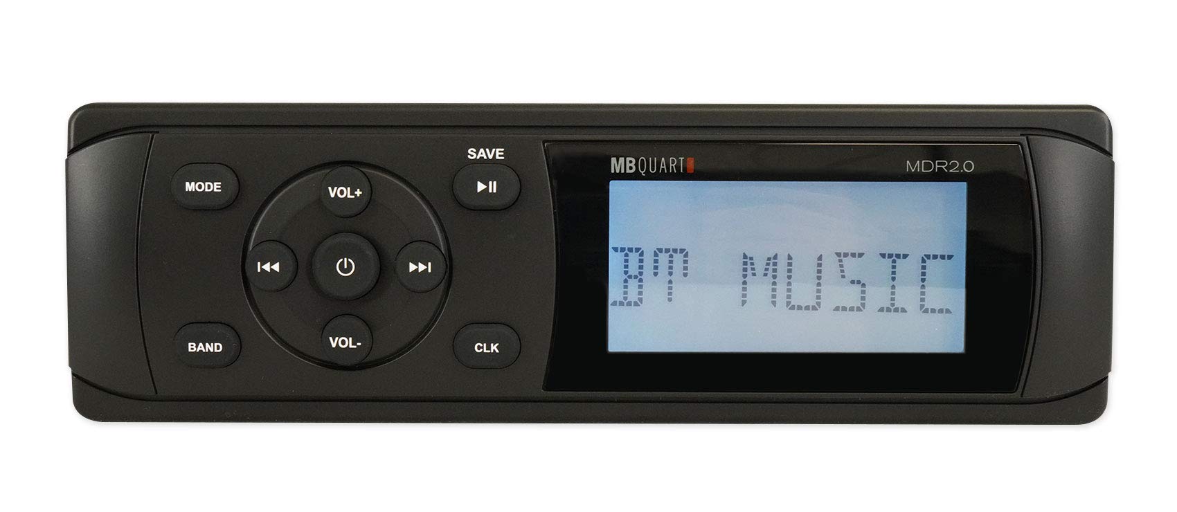 MB Quart MDR2.0 1-Din Marine Bluetooth Stereo with USB/AUX & (2) 6.5