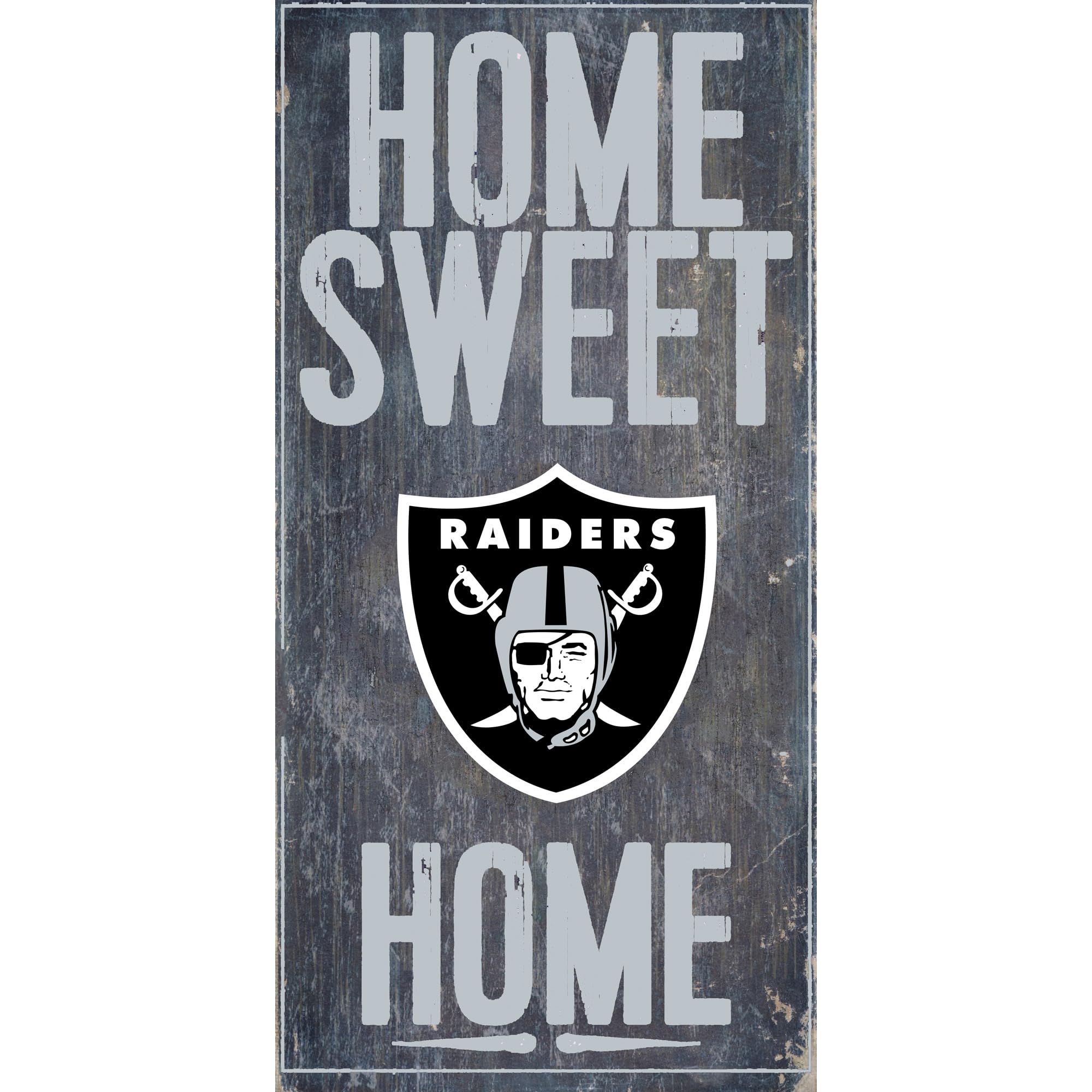 Oakland Raiders NFL Team Logo Wood Sign with Hanging Rope - Rustic Home Decor for Garage, Office, Man Cave & Game Room - Perfect for Football Fans & Sports Themed Rooms