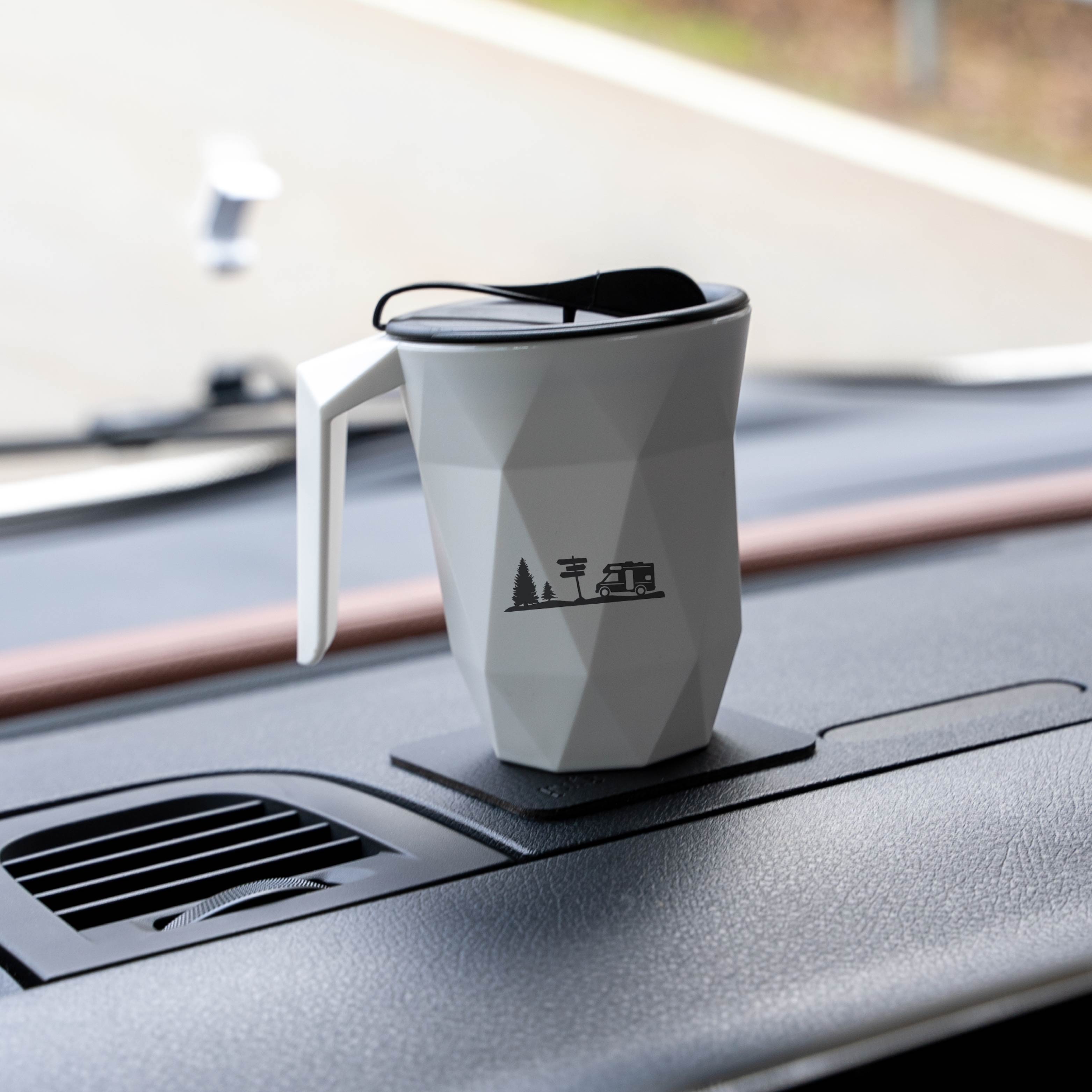 Magnetic Plastic Travel Mug - Insulated Coffee Cup for Camping, Hiking & Outdoor Adventures