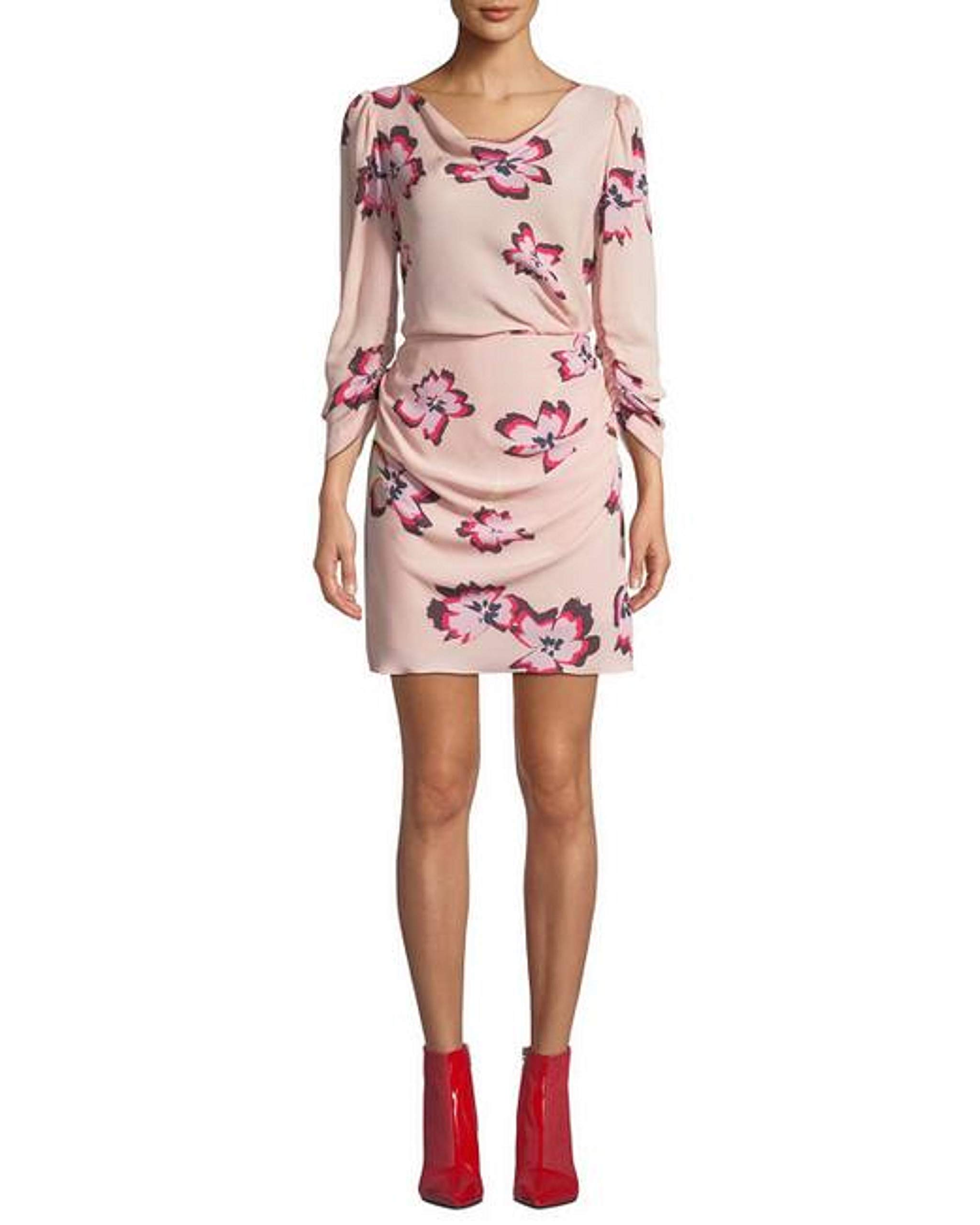 A.L.C. Grace Silk Mini Dress - Elegant Short Sleeve Party Dress for Women | Perfect for Cocktail Parties, Weddings & Date Nights