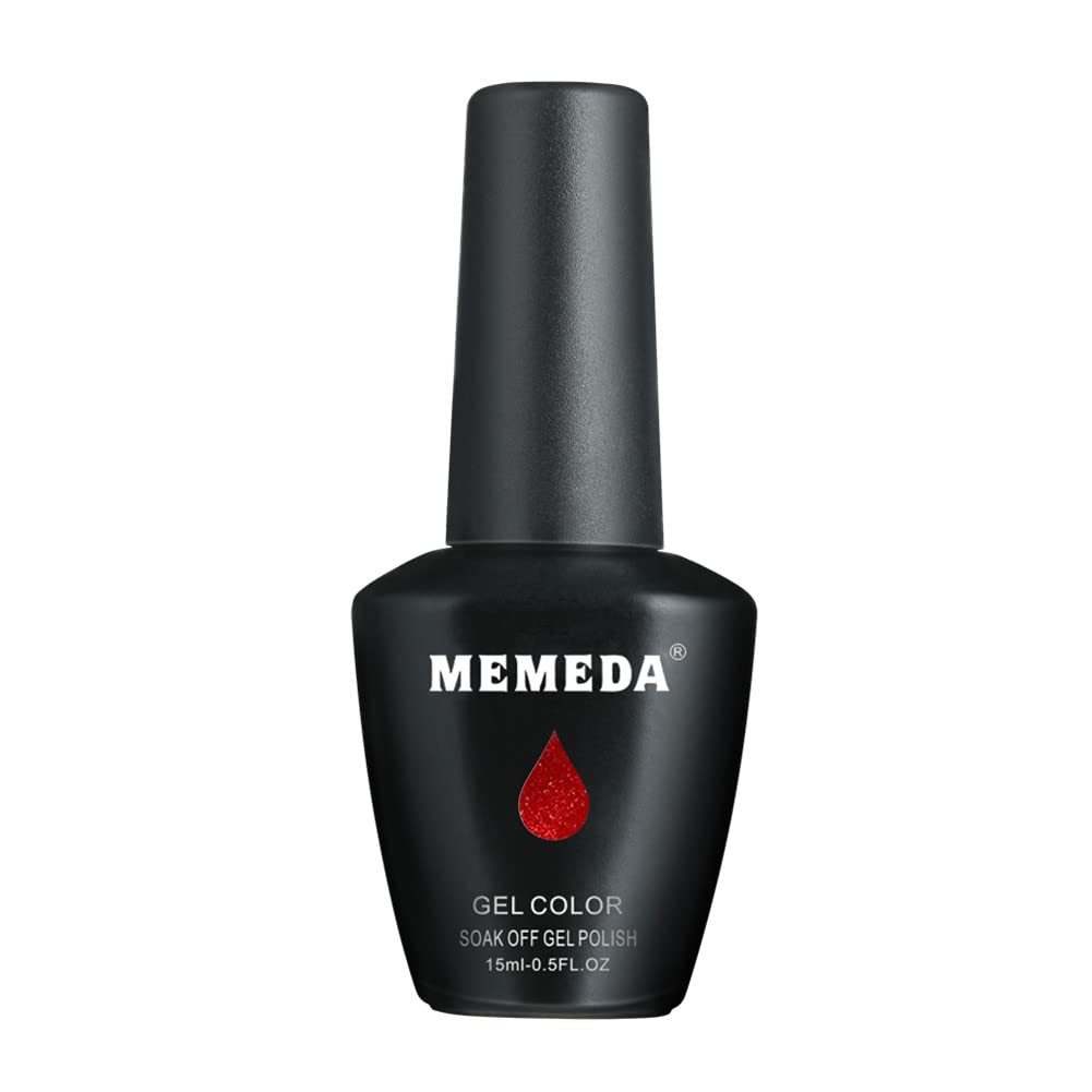Long-Lasting Gel Nail Polish Kit with UV/LED Lamp - 0.5 fl oz Red Nail Lacquer for Salon-Quality Manicures at Home | Perfect for Parties, Weddings & Special Occasions