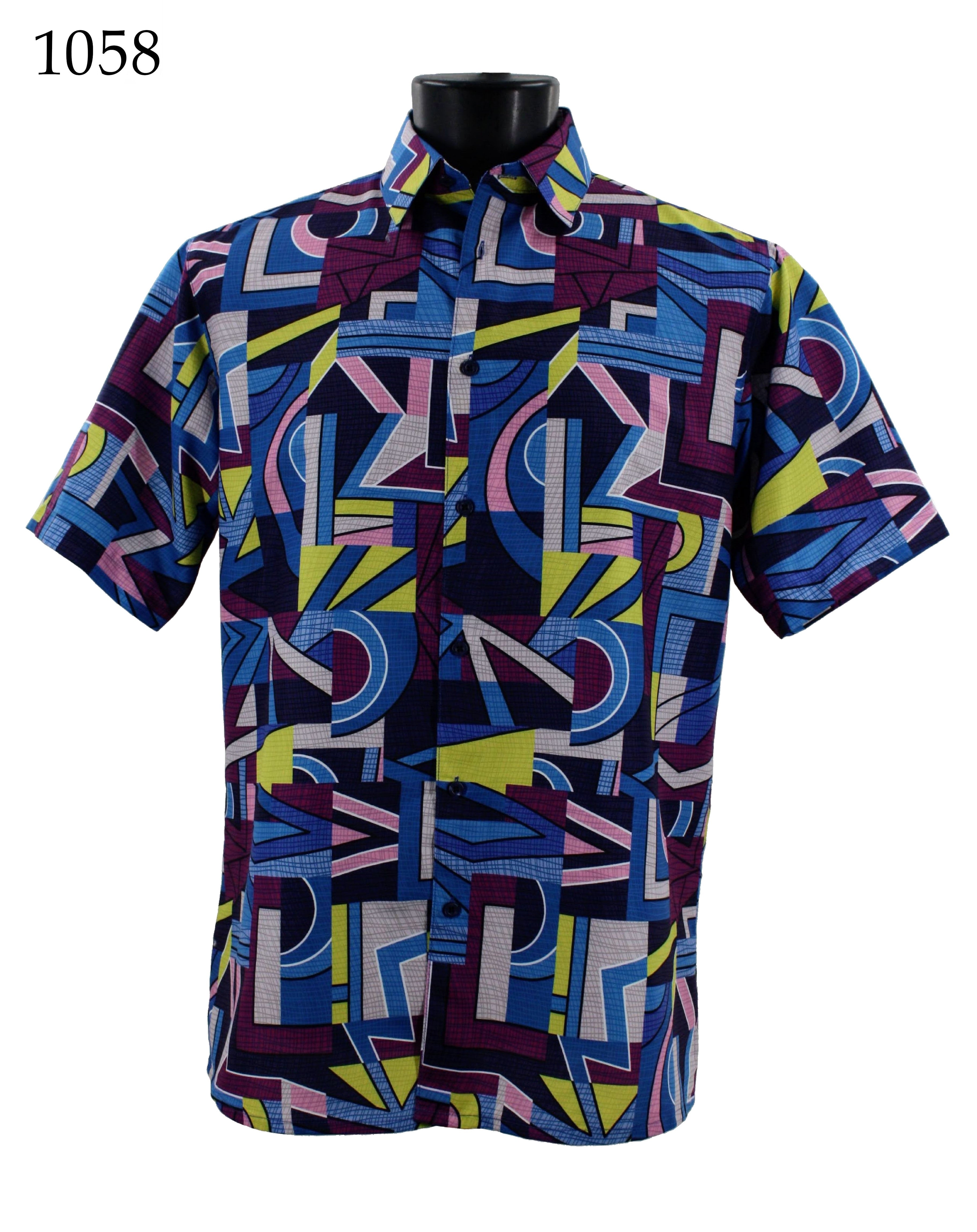 Bassiri Men's Casual Short Sleeve Shirt 1058 - Breathable Cotton Summer T-Shirt for Outdoor Activities & Daily Wear