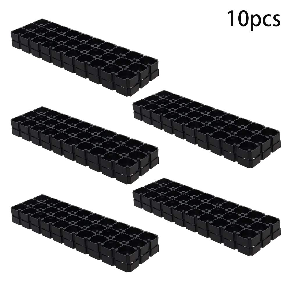10Pcs 3x10 Cell Spacer 18650 Lithium Battery Plastic Holder Bracket - 18.5mm Hole Dia for DIY Battery Pack - Perfect for Solar Power Banks, E-Bike Batteries, and Home Energy Storage Projects