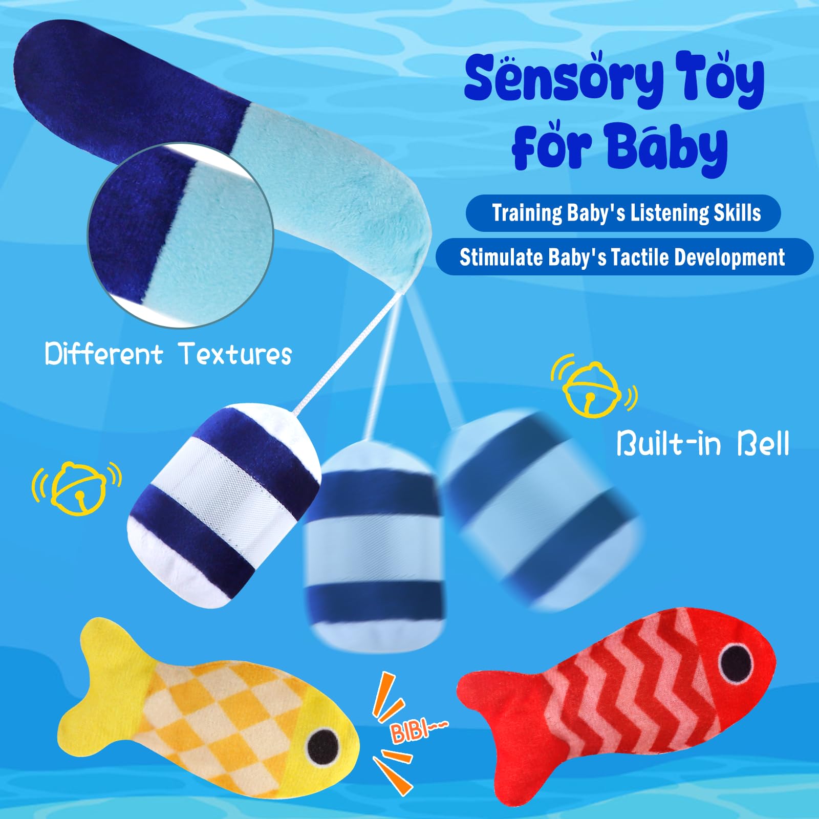 **Fozcmisw Montessori Baby Fishing Toy for 1-3 Year Old Boys & Girls - Early Learning Motor Skill Toy for 6-12 Months, Toddler Educational Gift (Perfect for Birthday, Christmas & Sensory Playtime)**