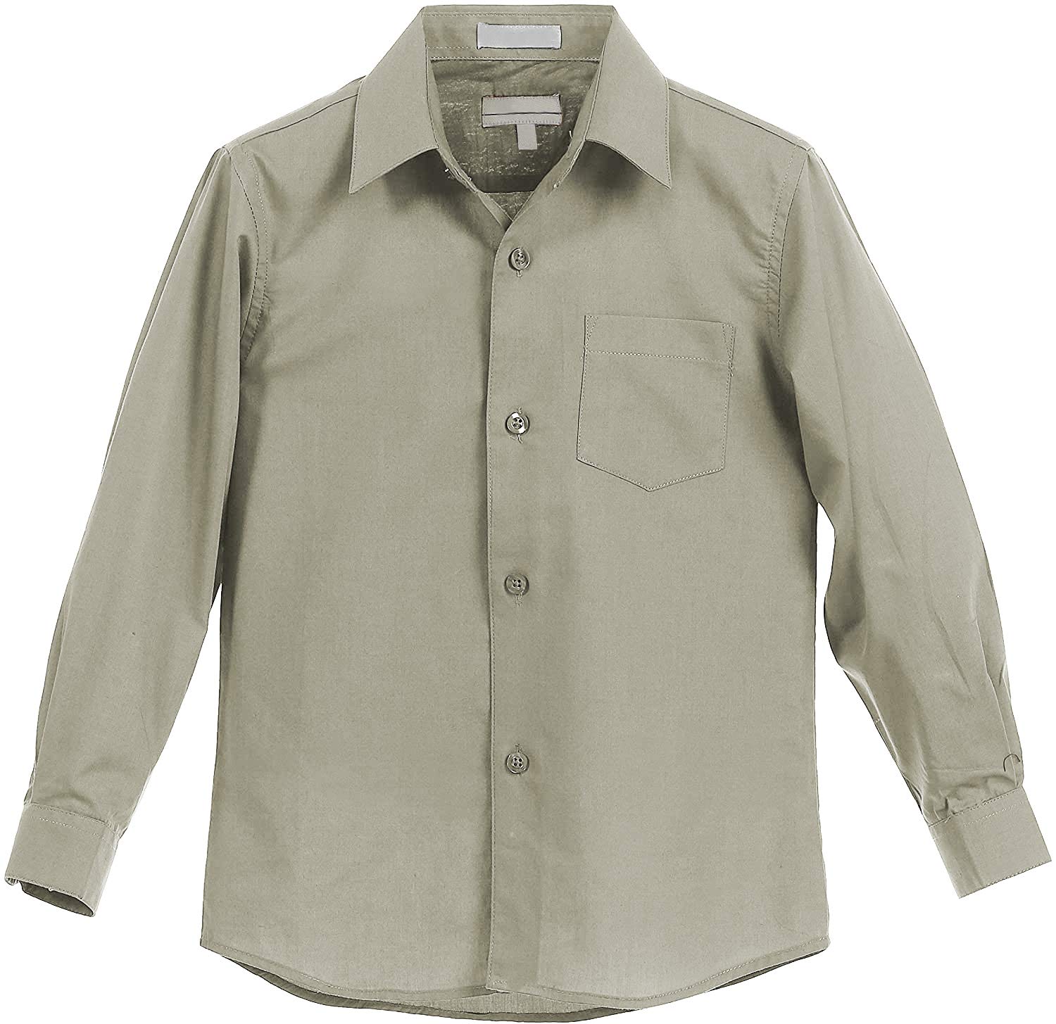 Boys' Classic Fit Long Sleeve Casual Button Down Dress Shirt for Toddlers & Kids - Perfect for School, Parties, and Formal Occasions