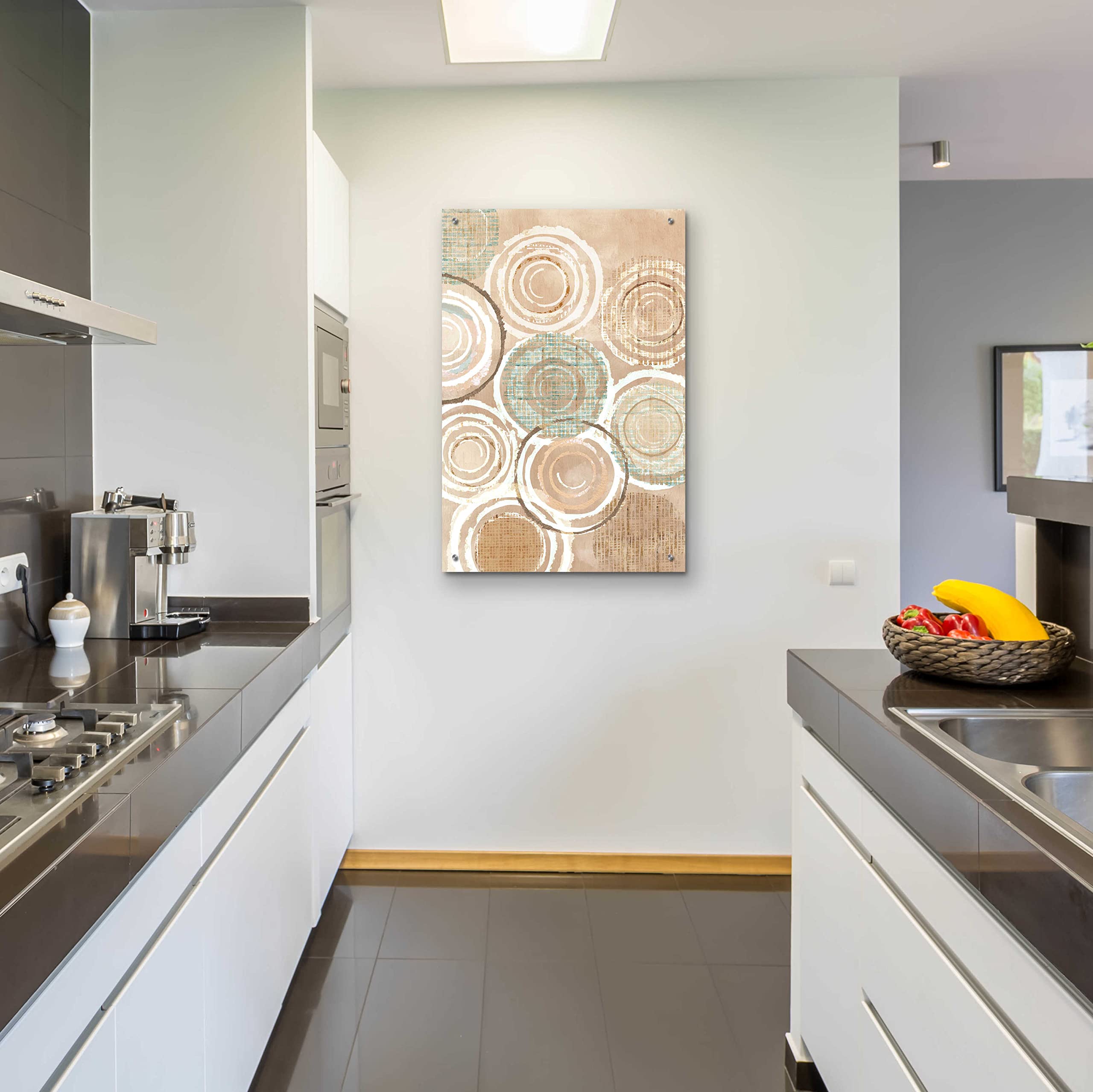 Flora Kouta Woven Baskets III Acrylic Glass Wall Art - 24x36 Inches Modern Home Decor for Living Room, Bedroom & Office