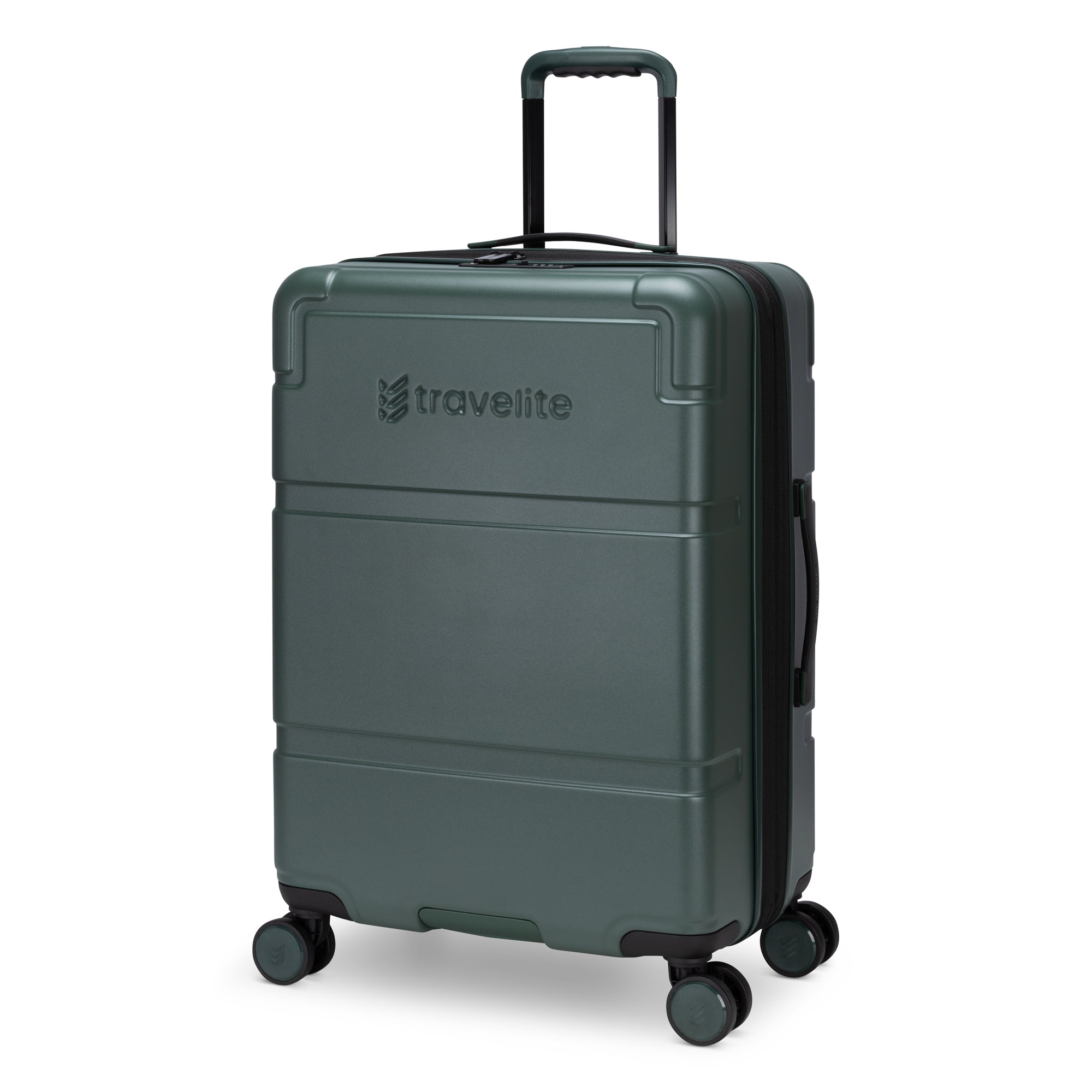 Travelite Expandable Polycarbonate Spinner Luggage - Medium Size Lightweight Suitcase for Business Travel & Vacation | Durable Carry-On with 360° Wheels