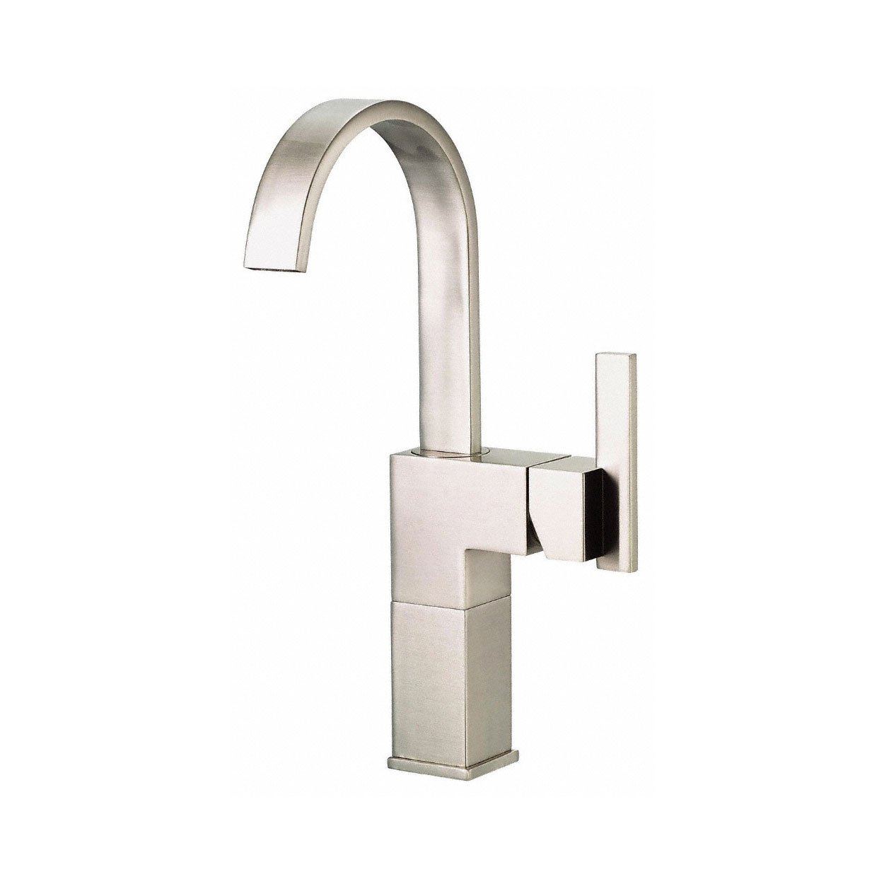 Danze Sirius Brushed Nickel Single Handle Vessel Sink Faucet with Grid Drain - Modern Bathroom Sink Faucet for Vanity, Powder Room & Luxury Home Decor