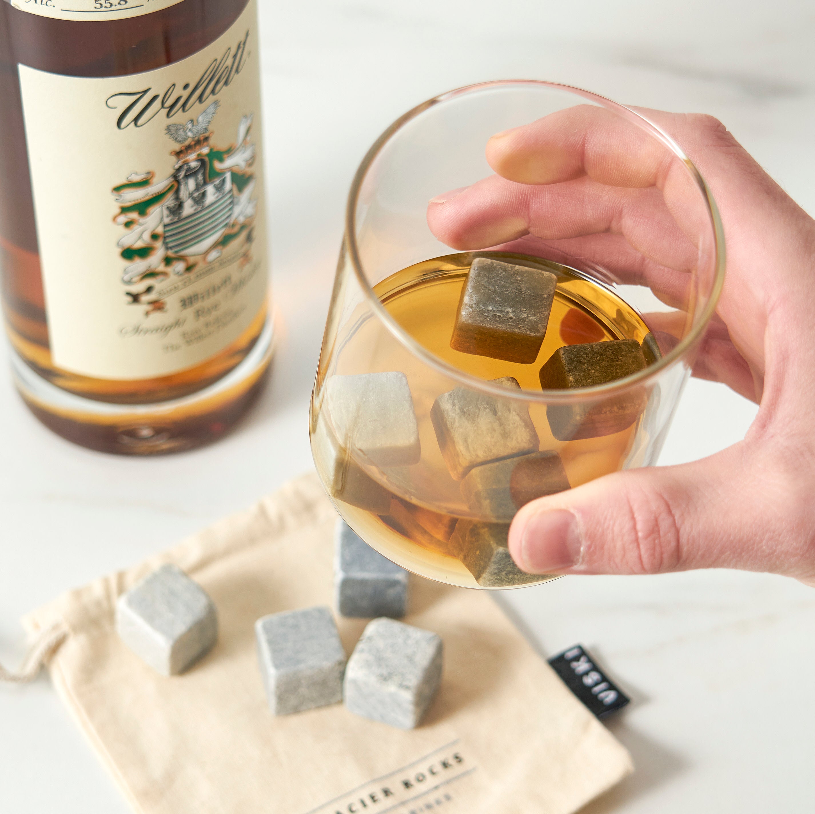 Premium Natural Soapstone Cube Set of 9 - Glacier Rocks for Whiskey Stones, Chilling Drinks & Home Decor - Perfect for Cocktails, Wine Cooling & Decorative Displays