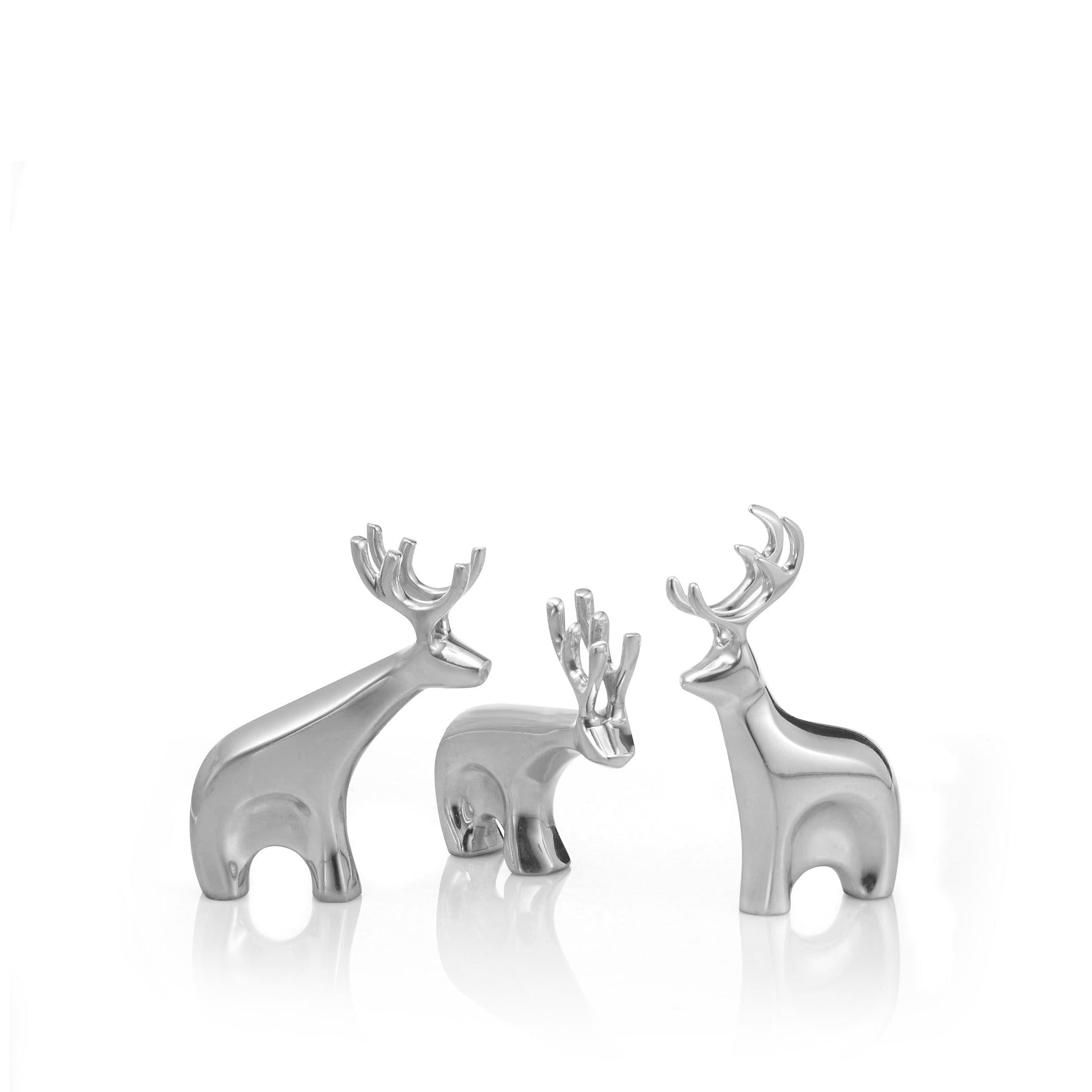 Miniature Blitzen Reindeer Set - Christmas Decor, Holiday Table Centerpiece, Festive Home Decoration for Xmas Tree, Mantel & Gift Giving