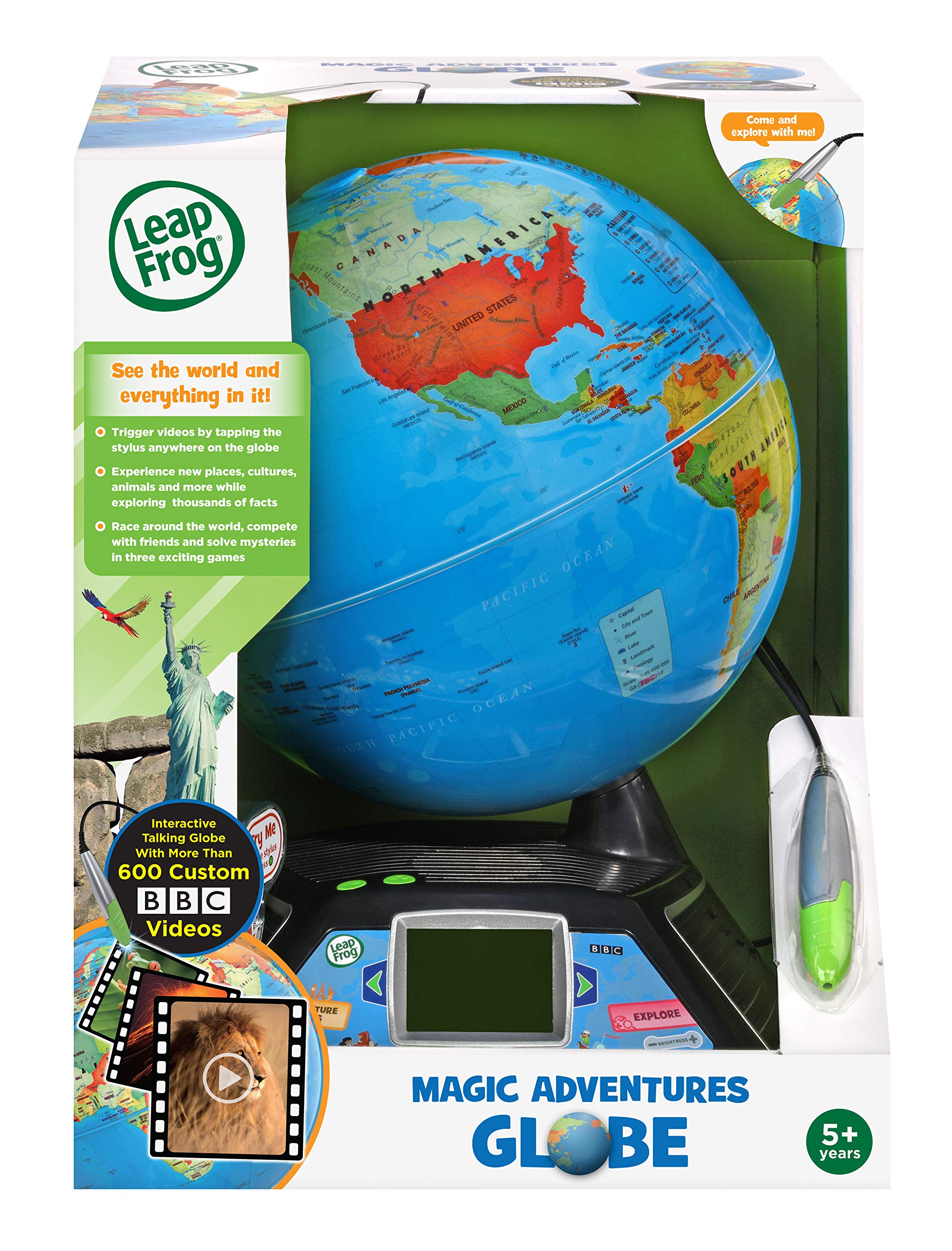 LeapFrog Interactive Kids Globe - Smart Educational Toy for Learning World Geography | Fun STEM Learning for Ages 5, 6, 7+ | Perfect for Homeschool, Classroom & Birthday Gifts | Preschool Learning Activities & Christmas Presents