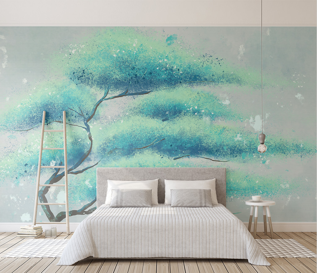 Spread Wide Tree Wallpaper Murals - Modern Nature-Themed Wall Decor for Living Room, Bedroom & Office | Peel and Stick Self-Adhesive Wallpaper