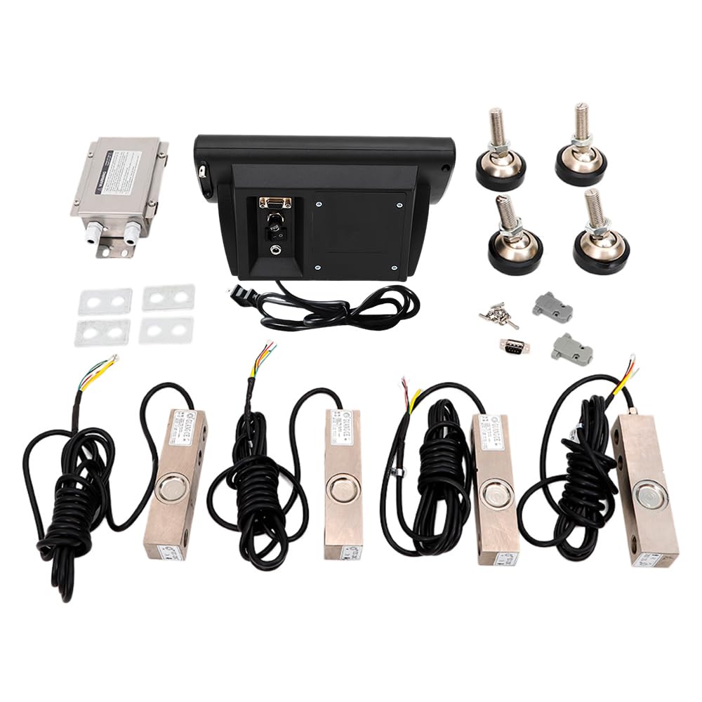 DNYSYSJ 2.5T/5000LBS Alloy Steel Livestock Scale Kit with Shear Beam Load Cell - Heavy Duty Floor Scale for Cattle, Pigs, Sheep & Farm Animals - Perfect for Weighing Livestock in Barns, Farms & Veterinary Clinics