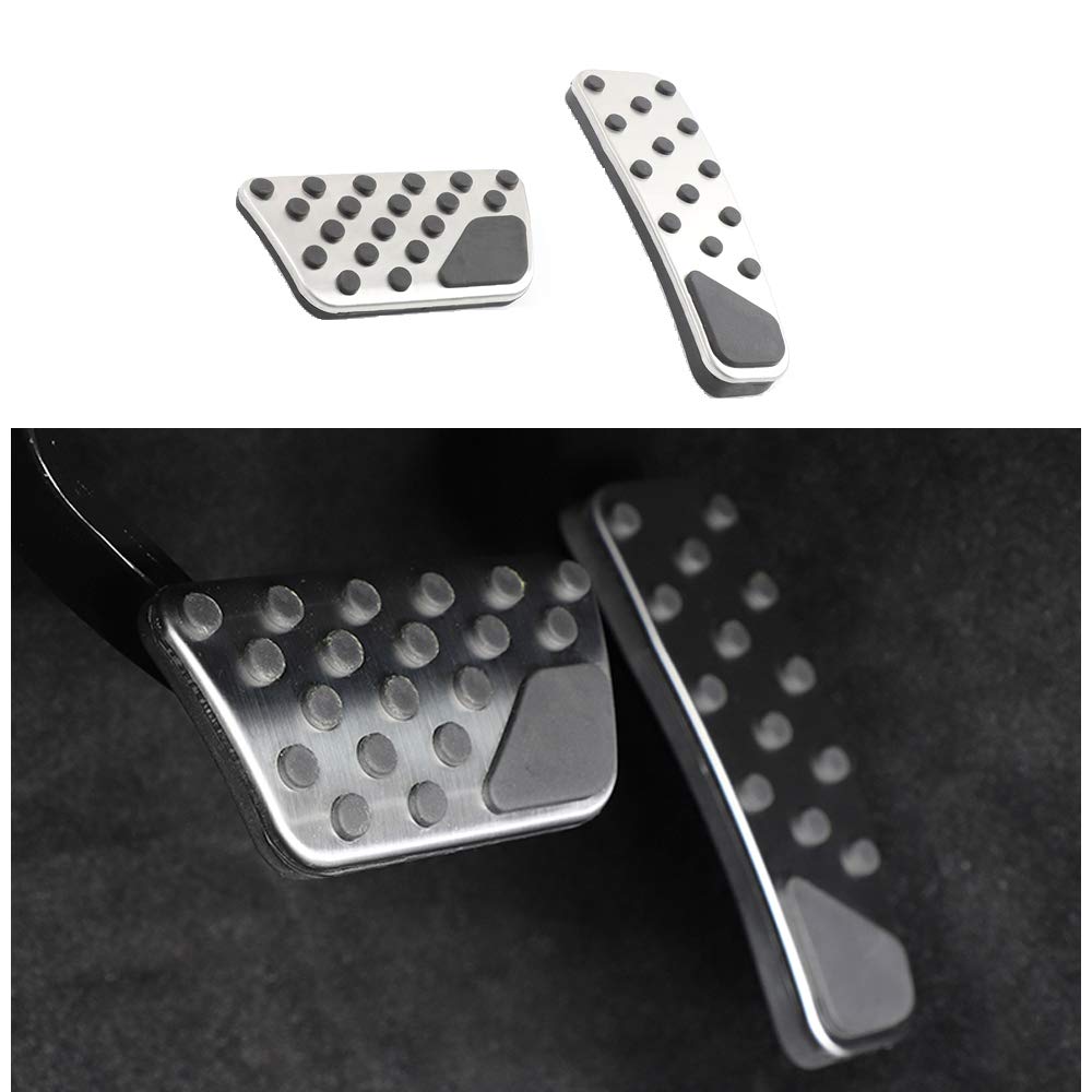 Stainless Steel Accelerator & Brake Pedal Pad Kit for 2009-2021 Dodge Challenger, Charger, Chrysler 300 - 2pc Set - Enhances Grip & Style for Performance Driving & Custom Car Upgrades