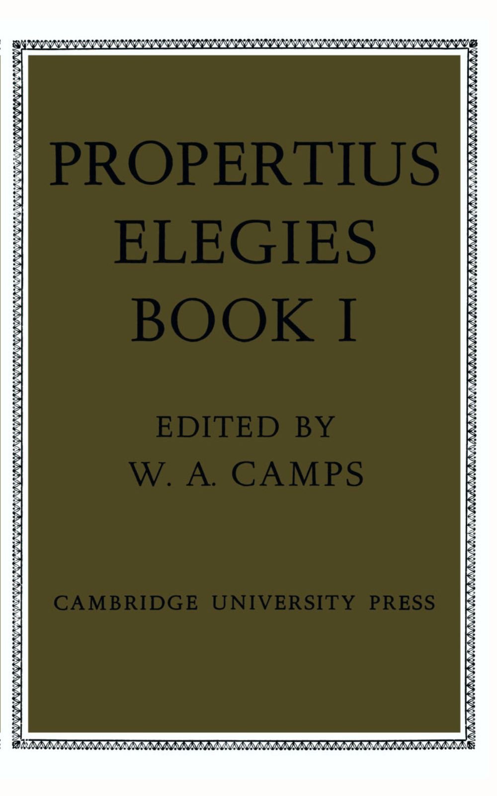 Propertius: Elegies Book 1 - Latin Poetry Collection for Classic Literature Lovers | Perfect for Academic Study & Ancient Roman Culture Enthusiasts
