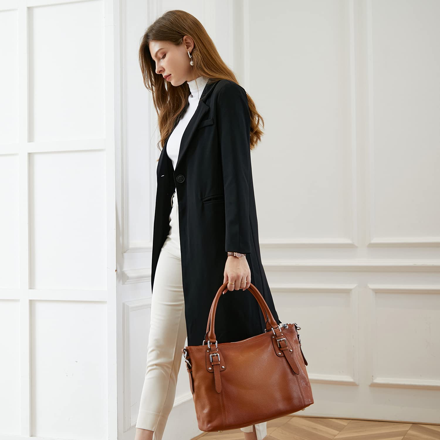 Genuine Leather Purses & Handbags for Women - Tote, Shoulder Bag, Satchel, Top Handle & Crossbody Purse | Premium Women's Leather Accessories for Work, Travel & Everyday Use