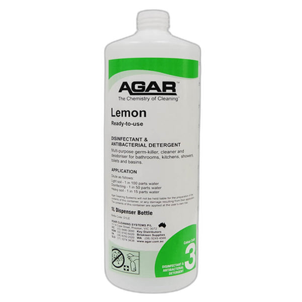 Commercial Grade Agar Lemon Disinfectant - Powerful Surface Cleaner for Hospitals, Restaurants & Homes | Kills 99.9% Germs & Bacteria