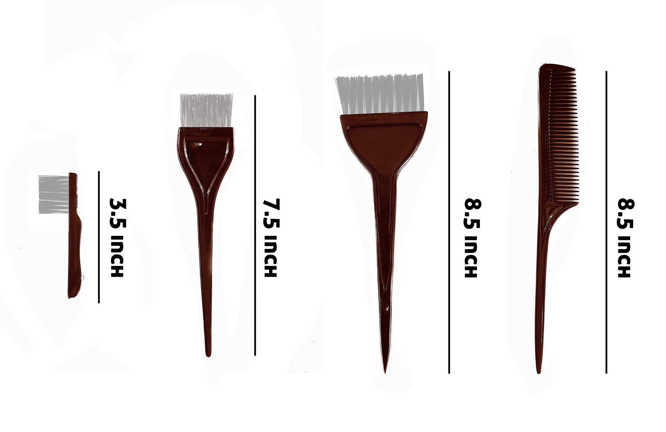 Majik Hair Dye Brush & Comb Set - Professional Hair Coloring Tools for Women & Men (25g, Brown) - Perfect for At-Home Hair Tinting, Highlights & Root Touch-Ups